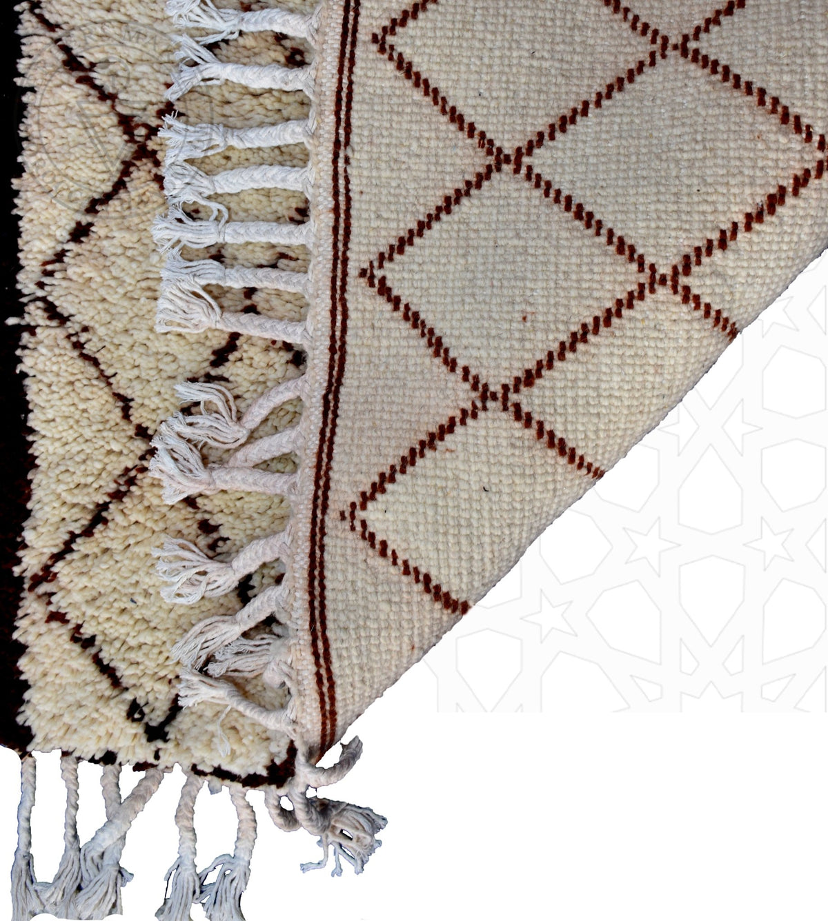 Beni ourain Moroccan runner rug - 3.2 x 8.1 ft / 95 x 245 cm - Berbers Market