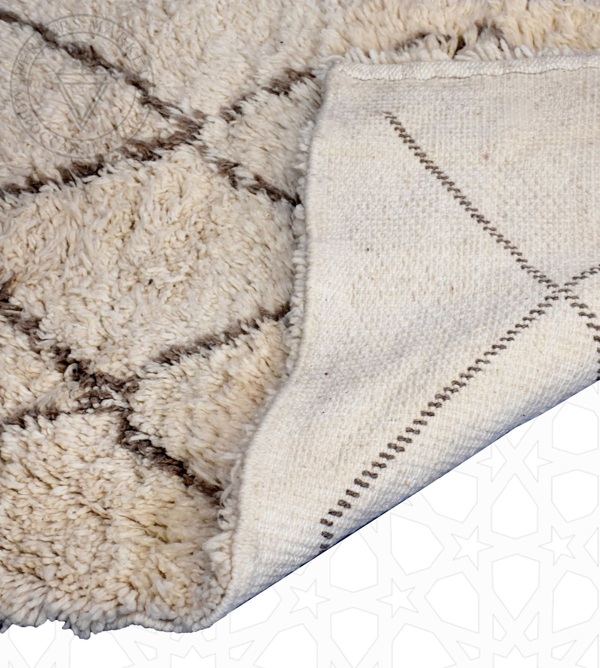 Beni ourain Moroccan runner rug - 3.28 x 6.24 ft / 100 x 190 cm - Berbers Market