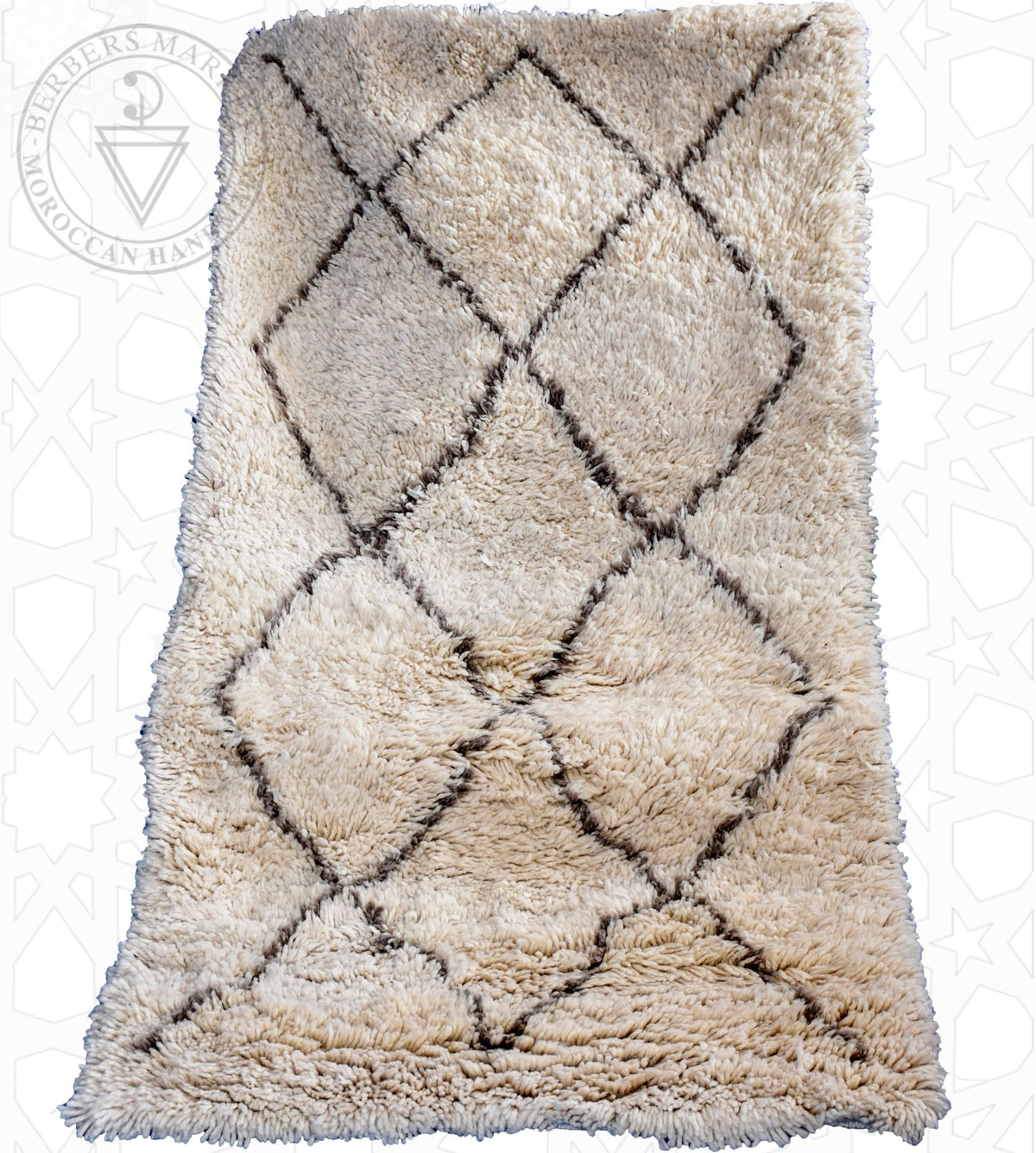 Beni ourain Moroccan runner rug - 3.28 x 6.24 ft / 100 x 190 cm - Berbers Market