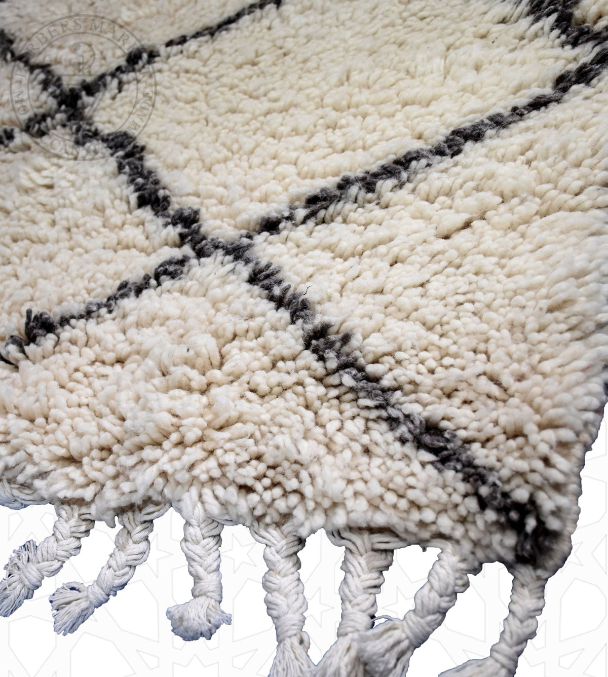 Beni ourain Moroccan runner rug - 3.28 x 6.56 ft / 100 x 200 cm - Berbers Market