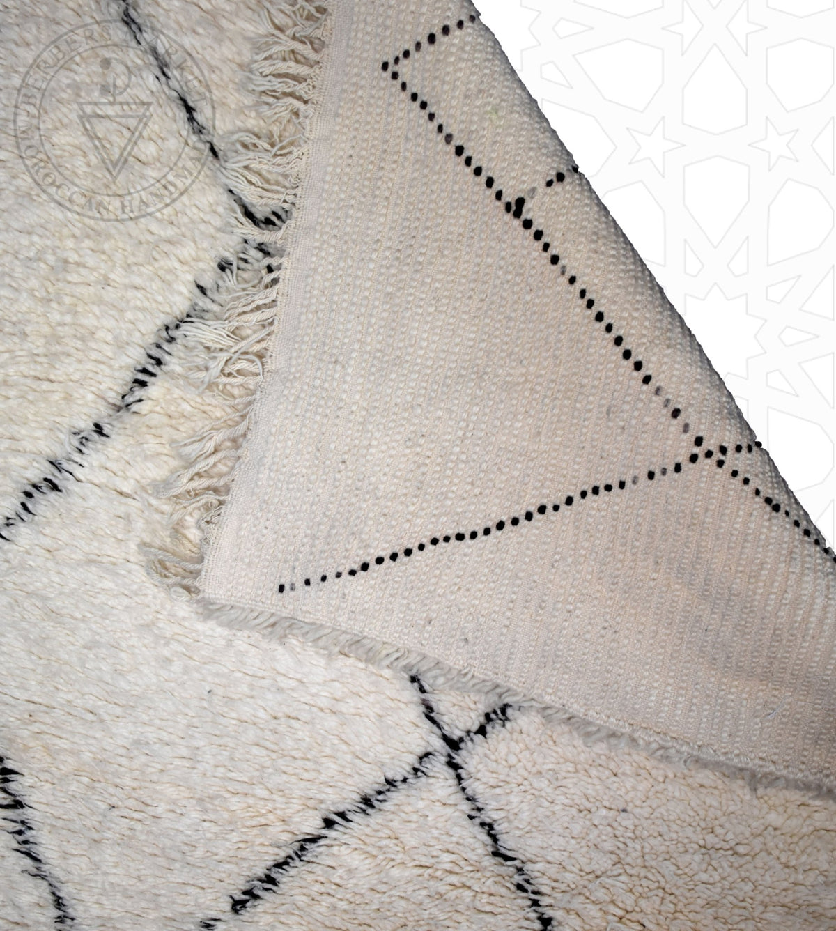 Beni ourain Moroccan runner rug - 3.28 x 6.56 ft / 100 x 200 cm - Berbers Market