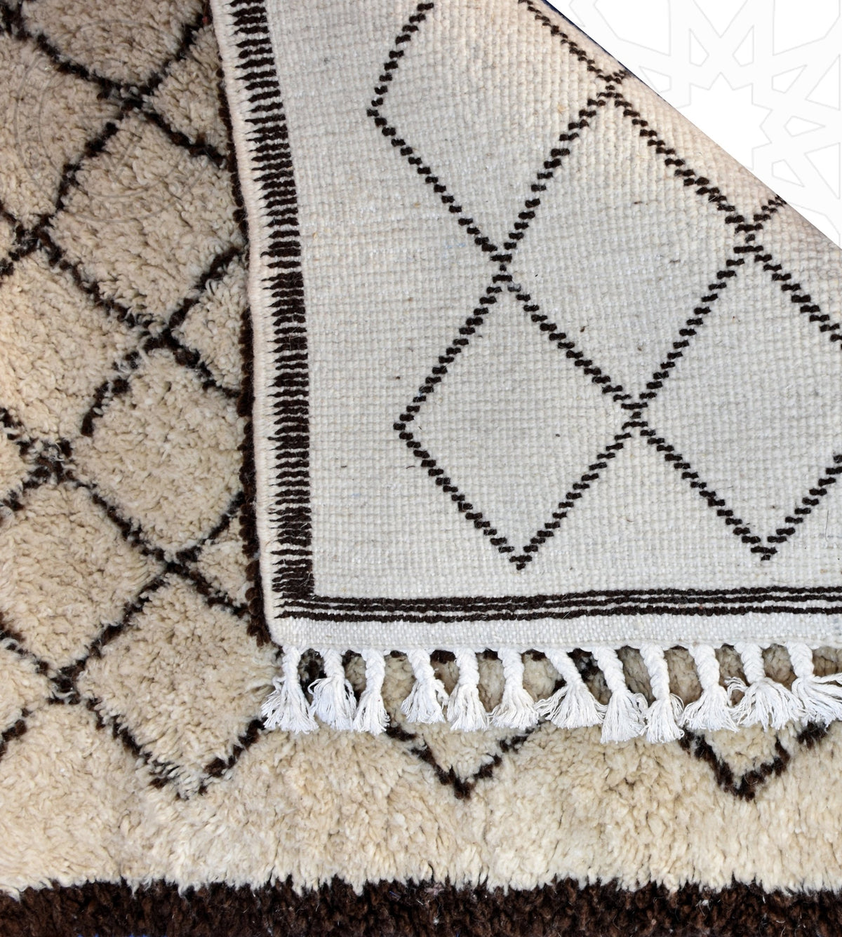 Beni ourain Moroccan runner rug - 3.3 x 7.3 ft / 100 x 220 cm - Berbers Market