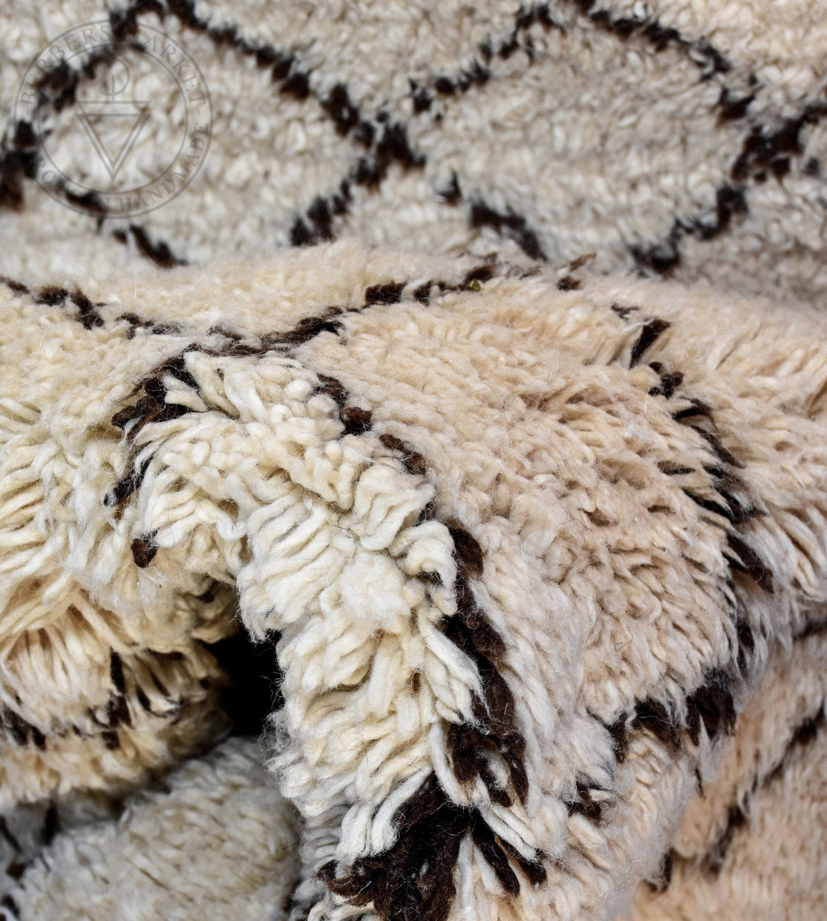 Beni ourain Moroccan runner rug - 3.3 x 7.3 ft / 100 x 220 cm - Berbers Market