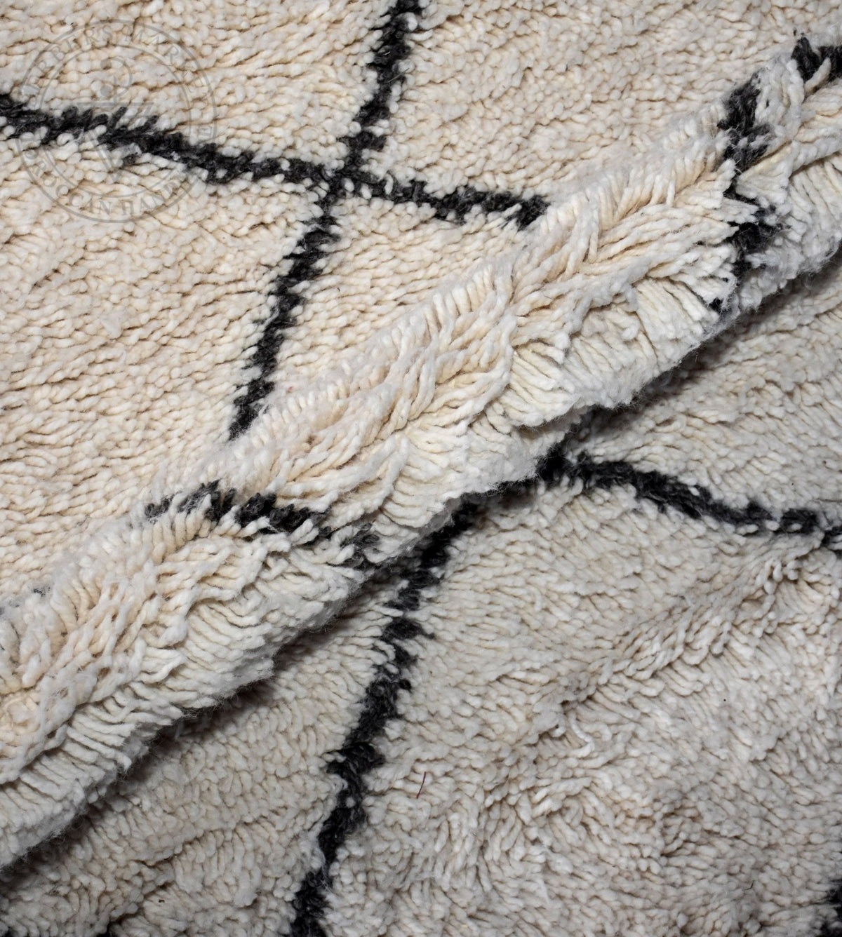 Beni ourain Moroccan runner rug - 3.45 x 6.56 ft / 105 x 200 cm - Berbers Market