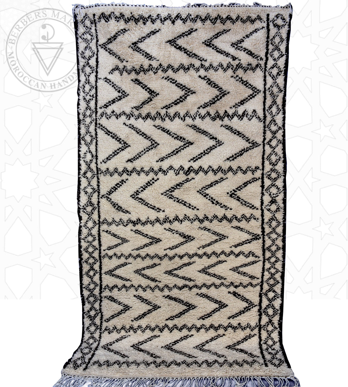 Beni ourain Moroccan runner rug - 5 x 9.2 ft / 150 x 280 cm - Berbers Market