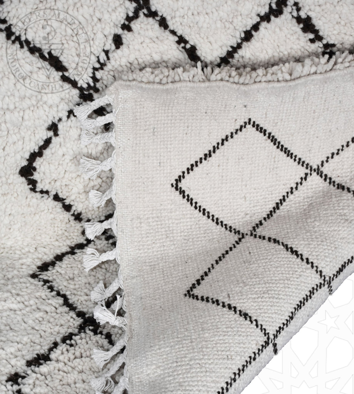 Beni ourain Moroccan runner rug - 5.15 x 10.17 ft / 157 x 310 cm - Berbers Market