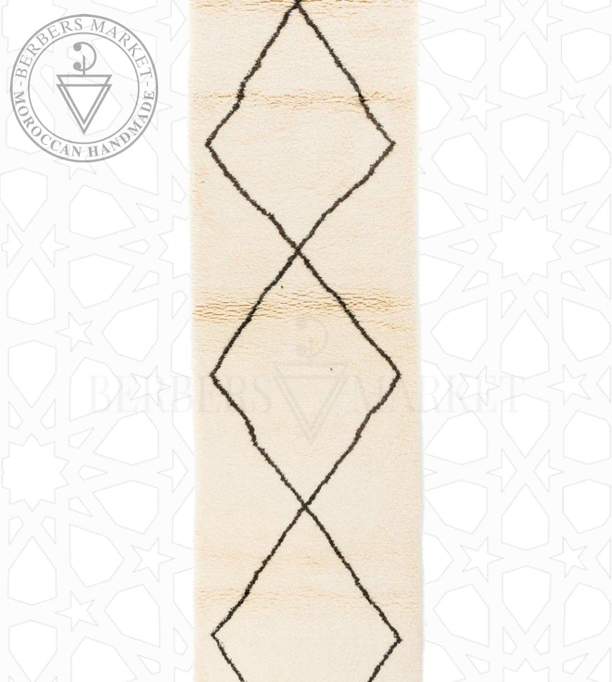 Beni ourain Moroccan runner rug - Berbers Market