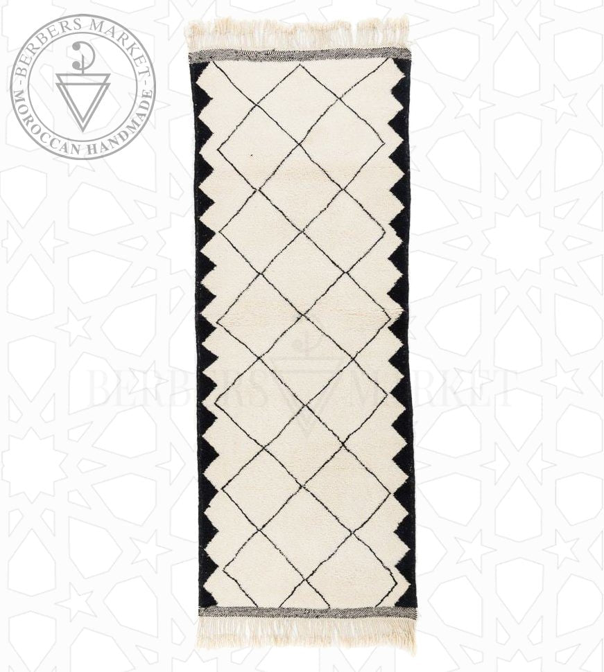Beni ourain Moroccan runner rug - Berbers Market