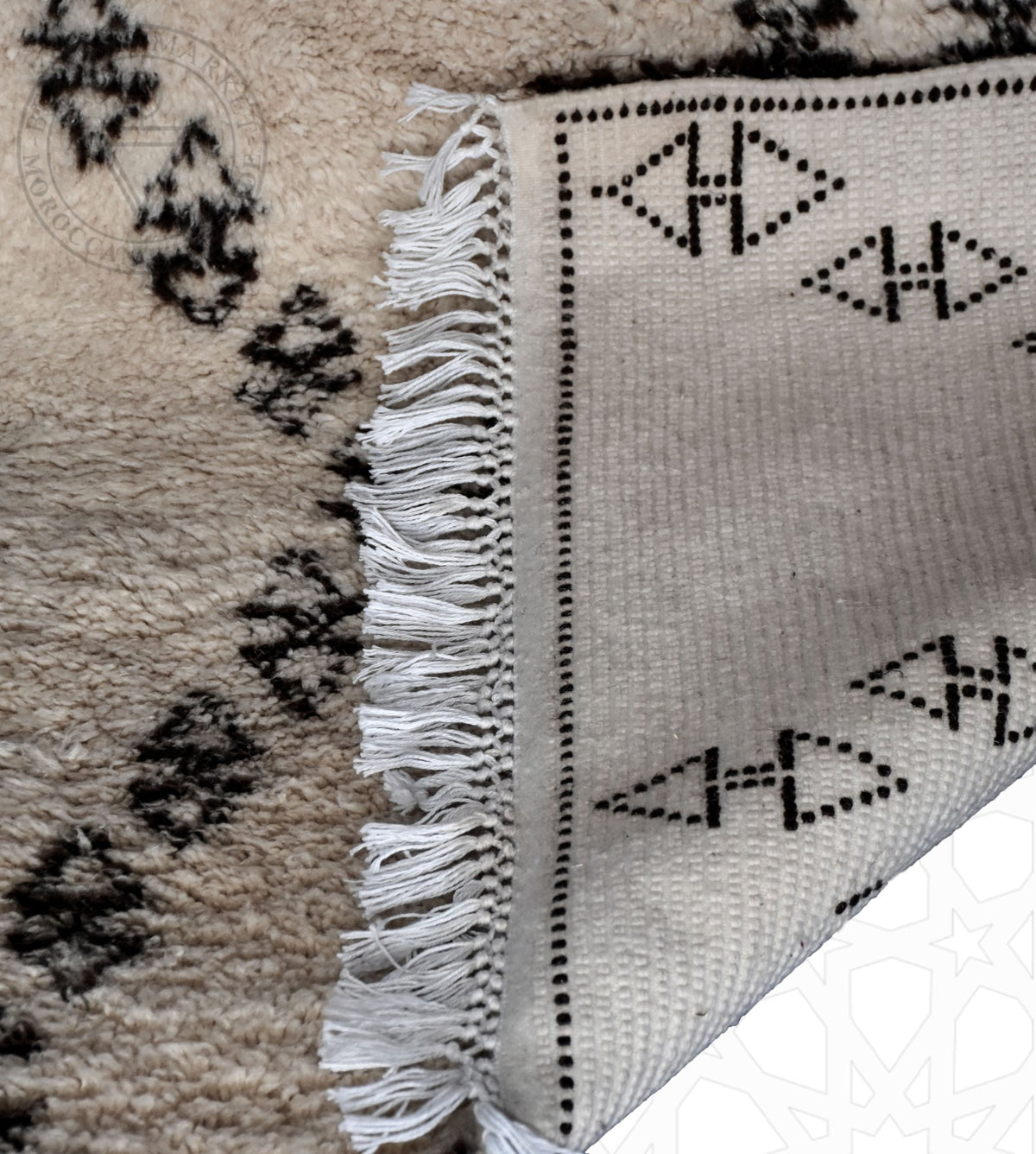 Beni ourain Moroccan runner rug - 6.2 x 3 ft / 190 x 95 cm - Berbers Market