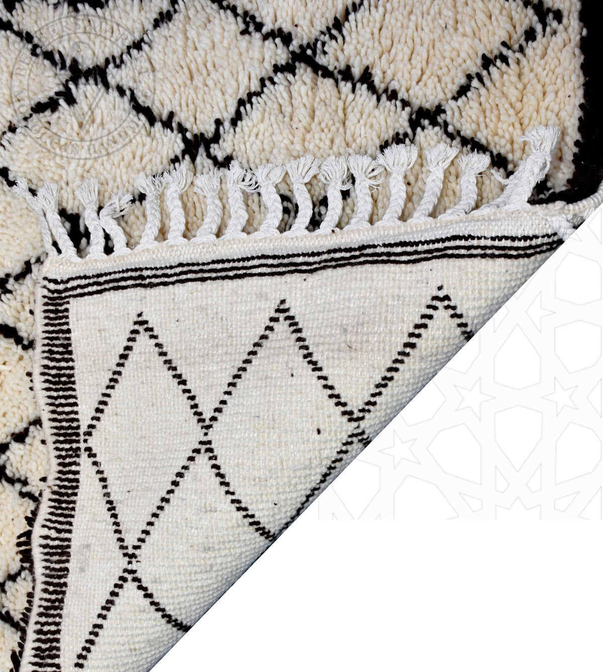 Beni ourain runner Moroccan rug - 3.3 x 8.04 ft / 100 x 245 cm - Berbers Market