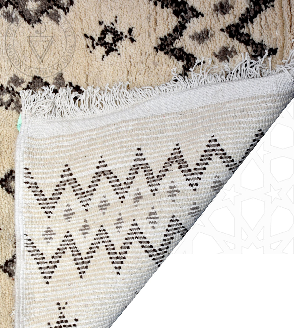 Beni ourain shag Moroccan rug - 4.9 x 6.6 ft / 150 x 200 cm - Berbers Market