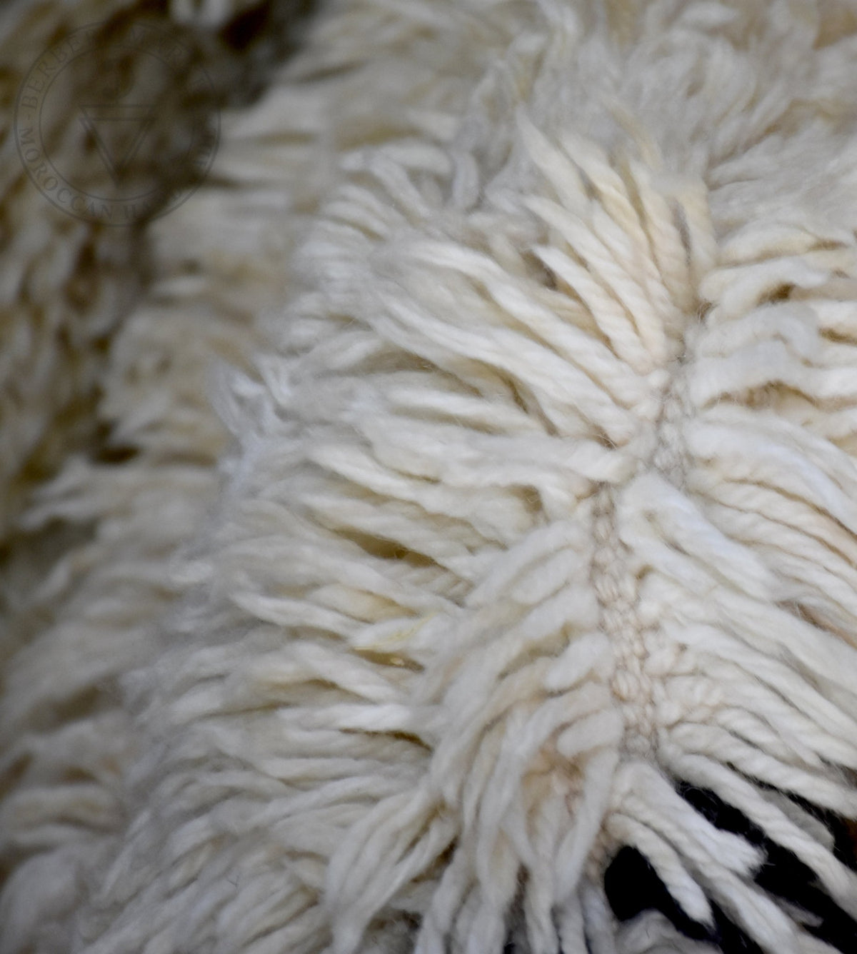 Beni ourain shag Moroccan rug - 5.9 x 8.6 ft / 180 x 260 cm - Berbers Market