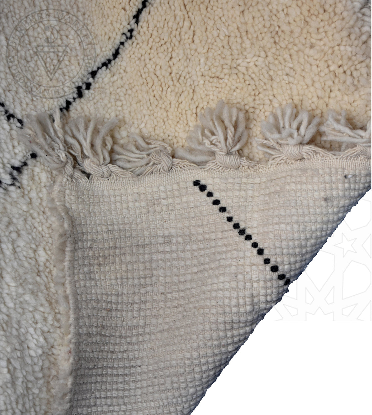 Beni ourain shag Moroccan rug - 6.1 x 9.2 ft / 185 x 280 cm - Berbers Market