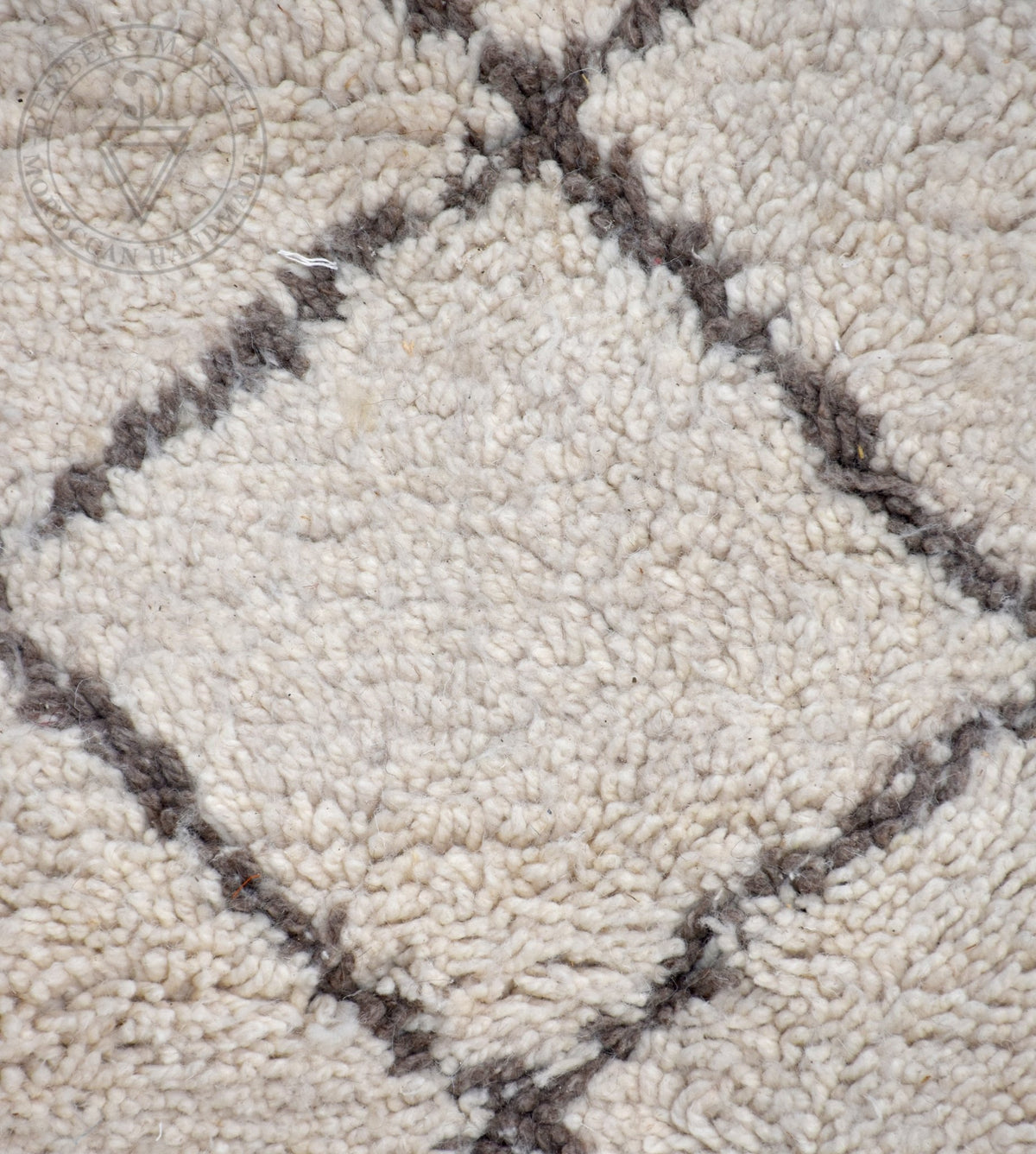 Beni ourain shag Moroccan rug - 6.2 x 10.2 ft / 190 x 310 cm - Berbers Market