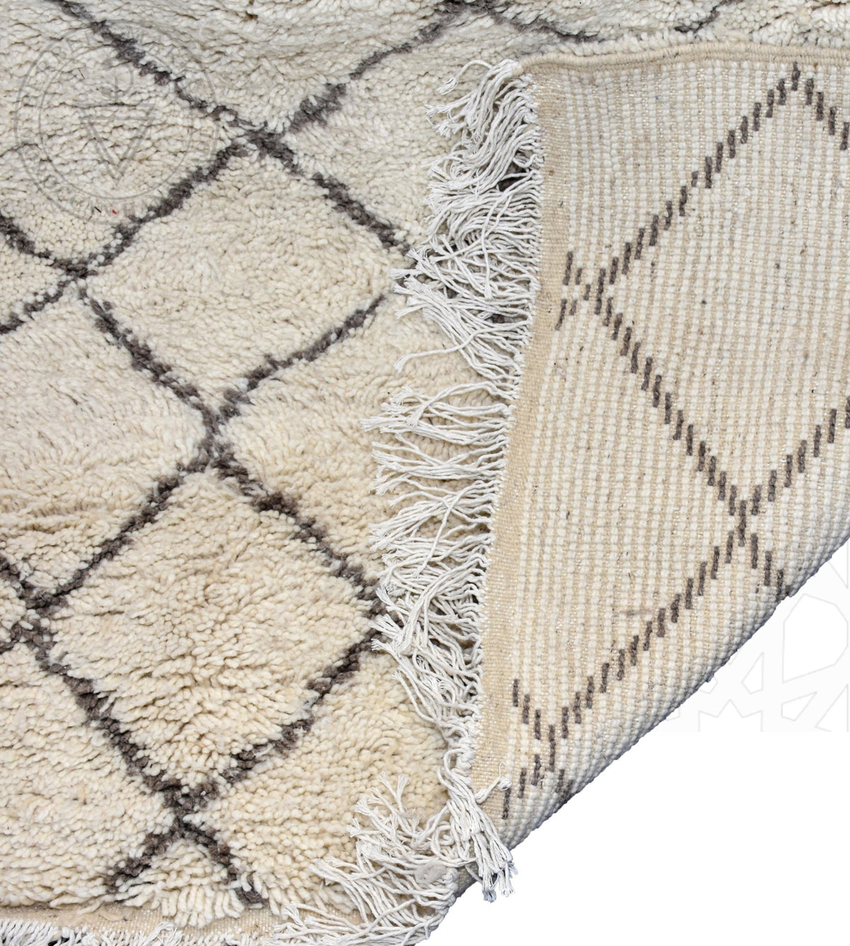 Beni ourain shag Moroccan rug - 6.2 x 10.2 ft / 190 x 310 cm - Berbers Market