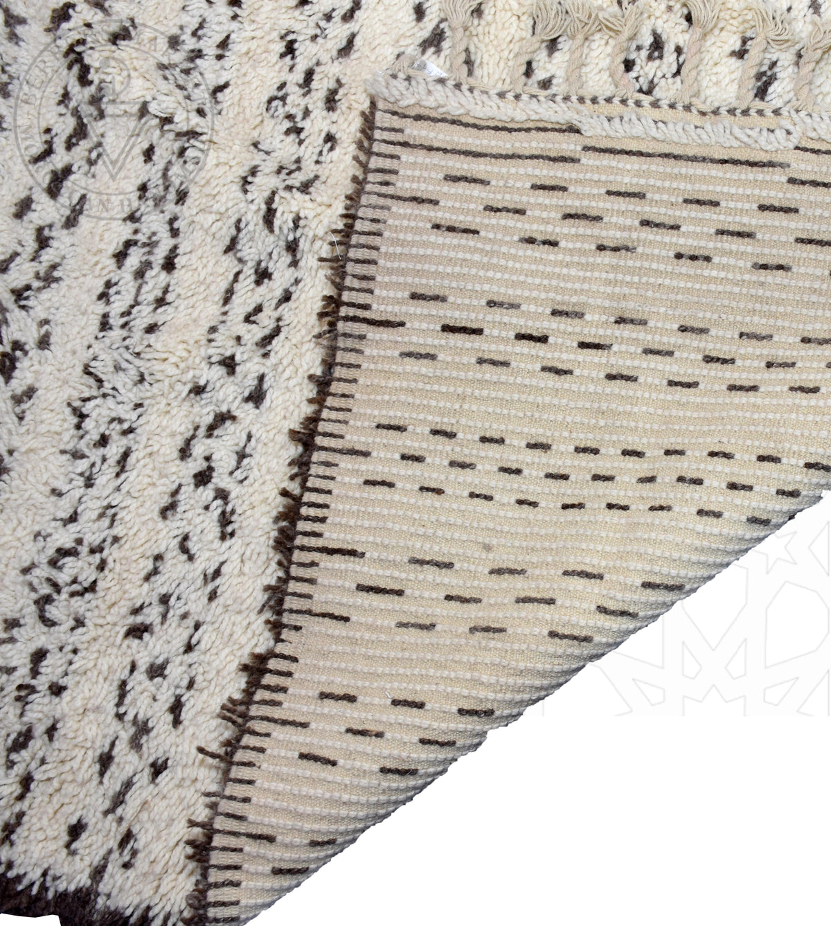 Beni ourain shag Moroccan rug - 6.3 x 11.7 ft / 190 x 355 cm - Berbers Market