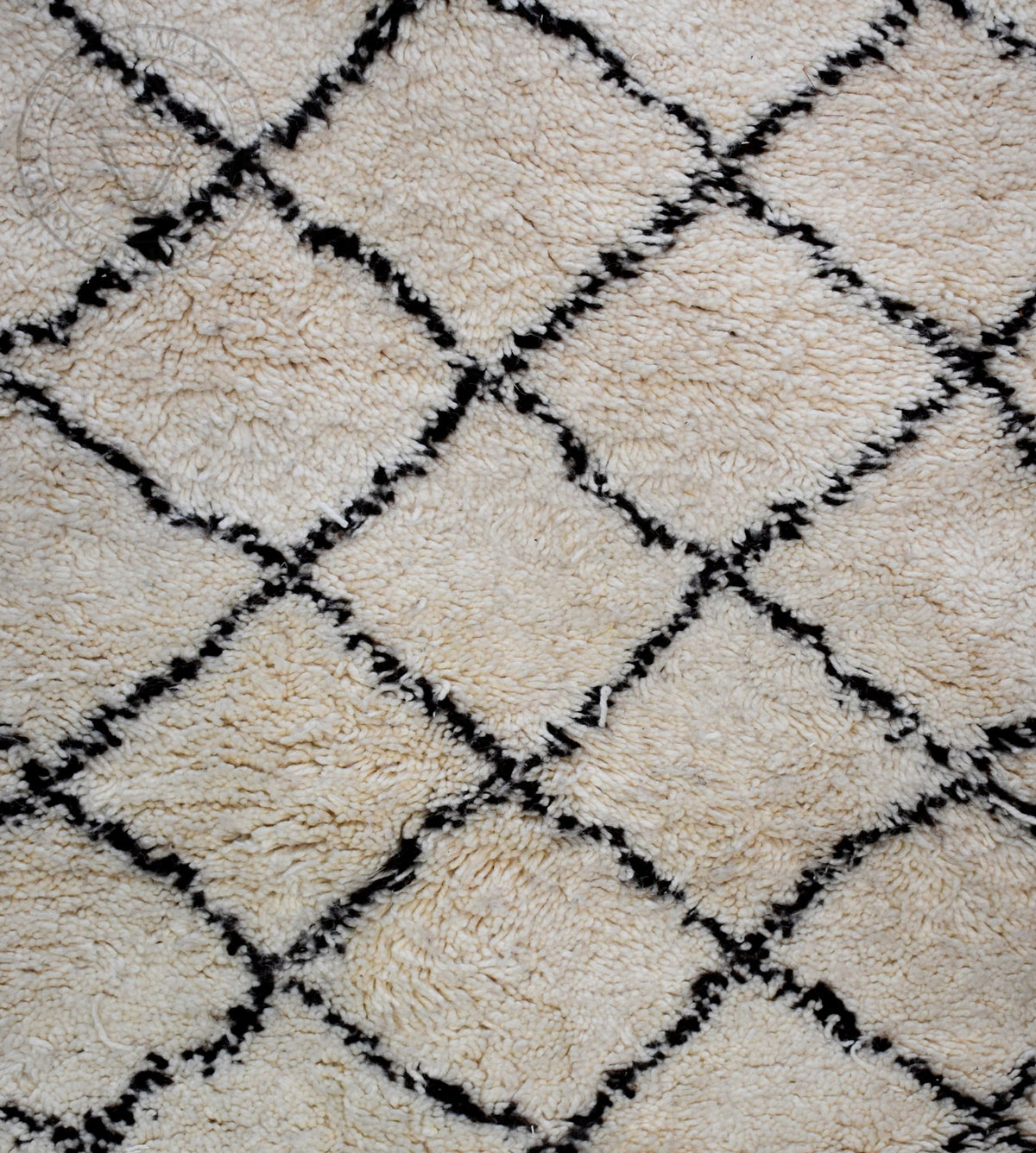 Beni ourain shag Moroccan rug - 6.3 x 6.6 ft / 190 x 200 cm - Berbers Market