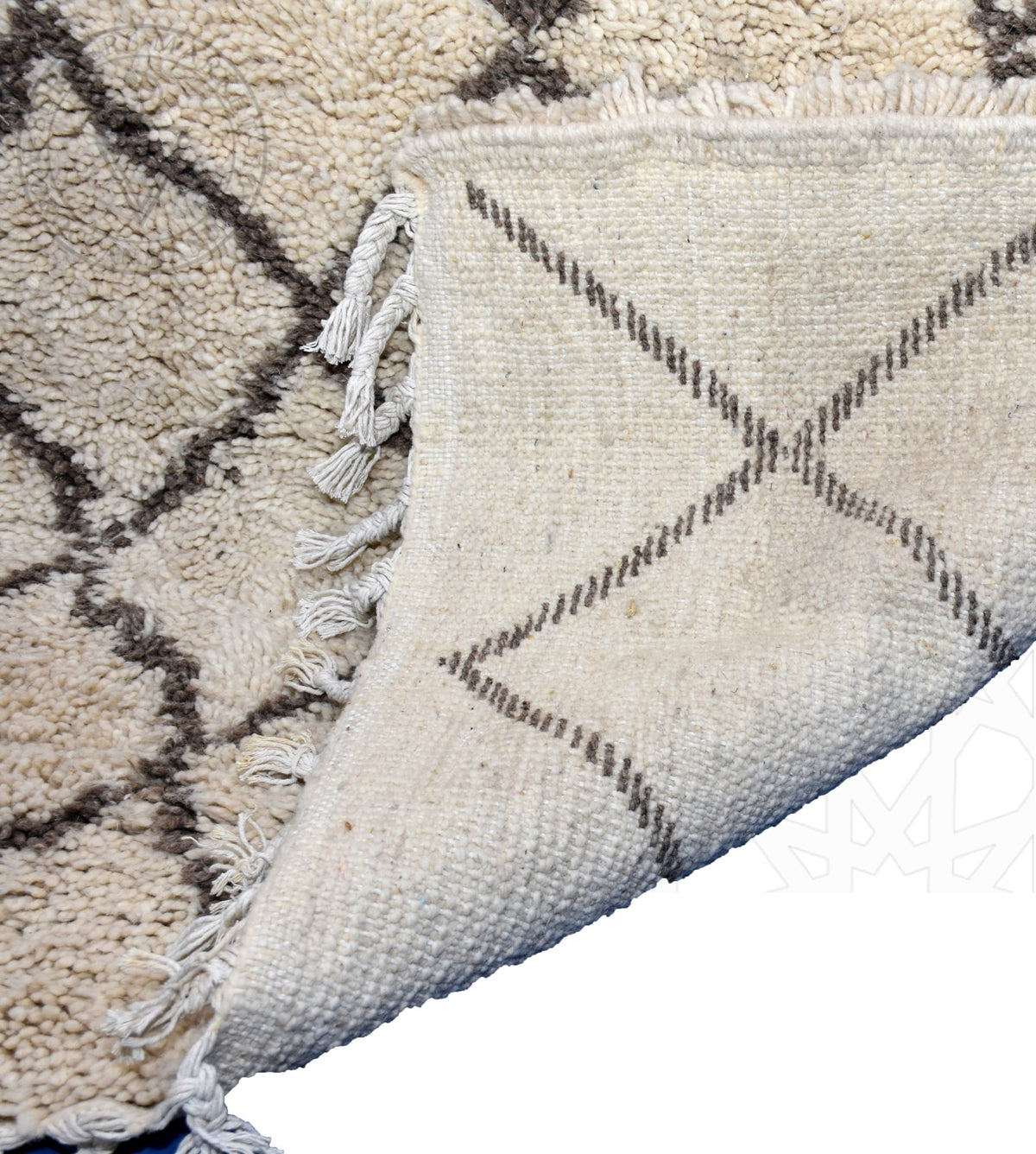 Beni ourain shag Moroccan rug - 6.3 x 9.4 ft / 190 x 285 cm - Berbers Market