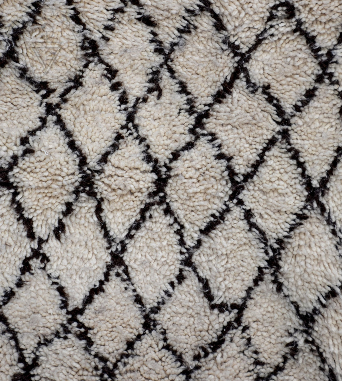 Beni ourain shag Moroccan rug - 6.4 x 9.2 ft / 195 x 280 cm - Berbers Market