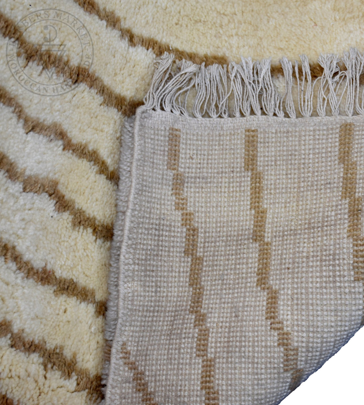 Beni ourain shag Moroccan rug - 6.4 x 9.5 ft / 195 x 290 cm - Berbers Market