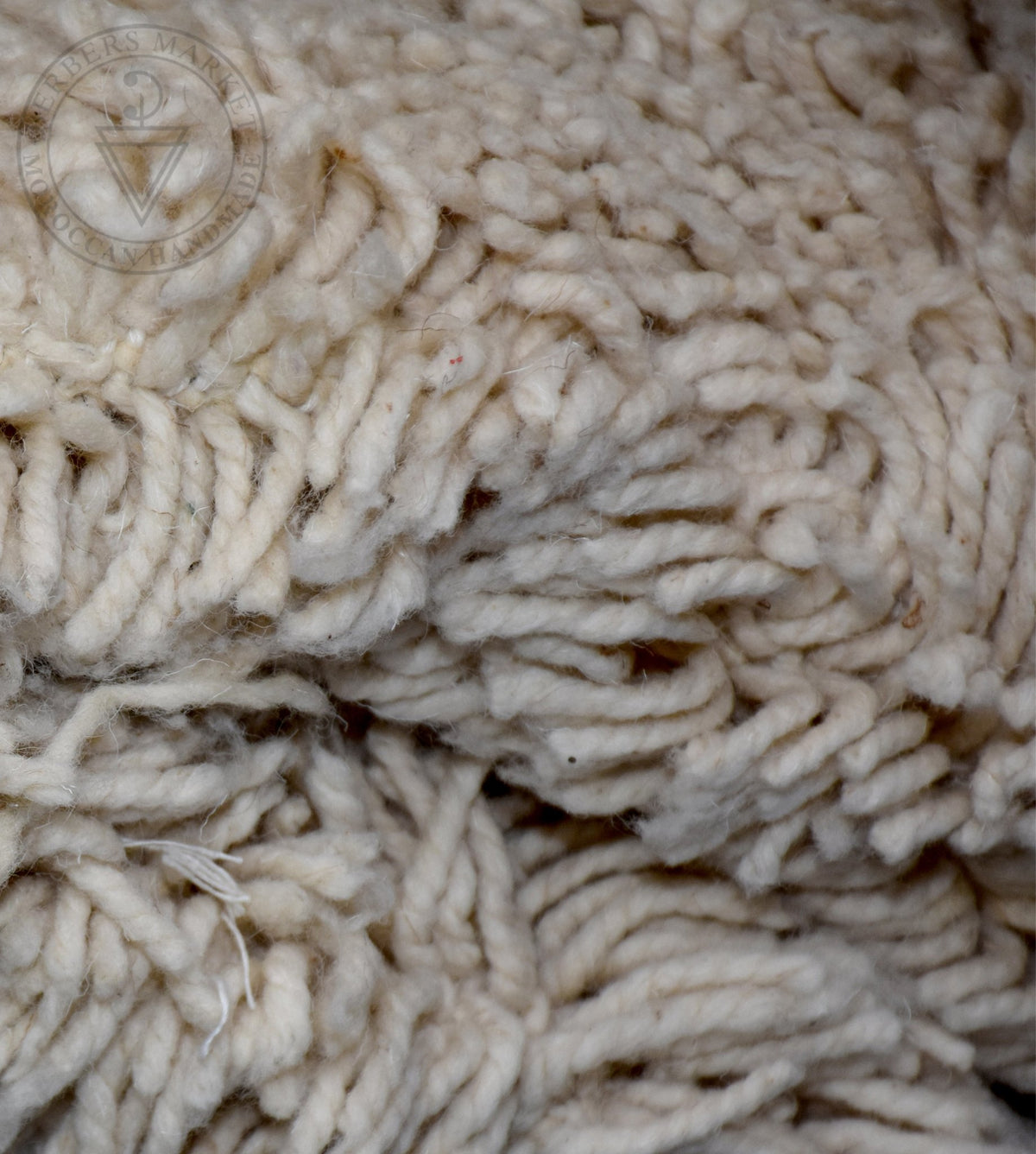 Beni ourain shag Moroccan rug - 6.4 x 9.6 ft / 195 x 290 cm - Berbers Market