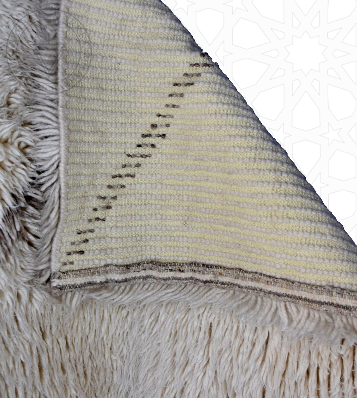 Beni ourain shag Moroccan rug - 6.4 x 9.7 ft / 195 x 295 cm - Berbers Market