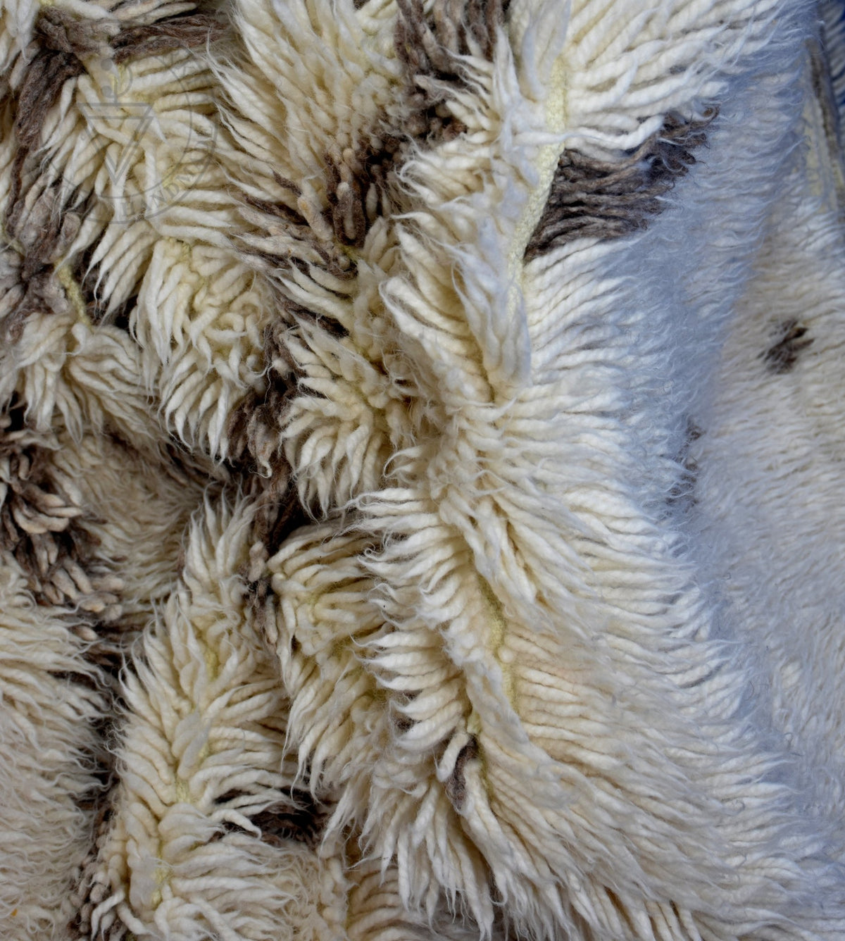 Beni ourain shag Moroccan rug - 6.4 x 9.7 ft / 195 x 295 cm - Berbers Market