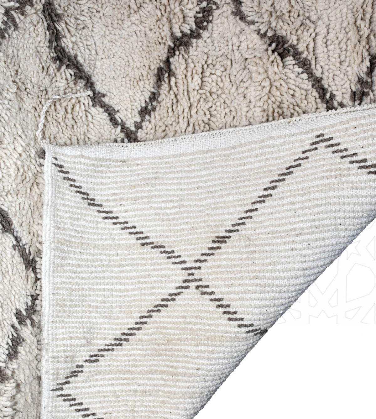 Beni ourain shag Moroccan rug - 6.6 x 10 ft / 200 x 305 cm - Berbers Market