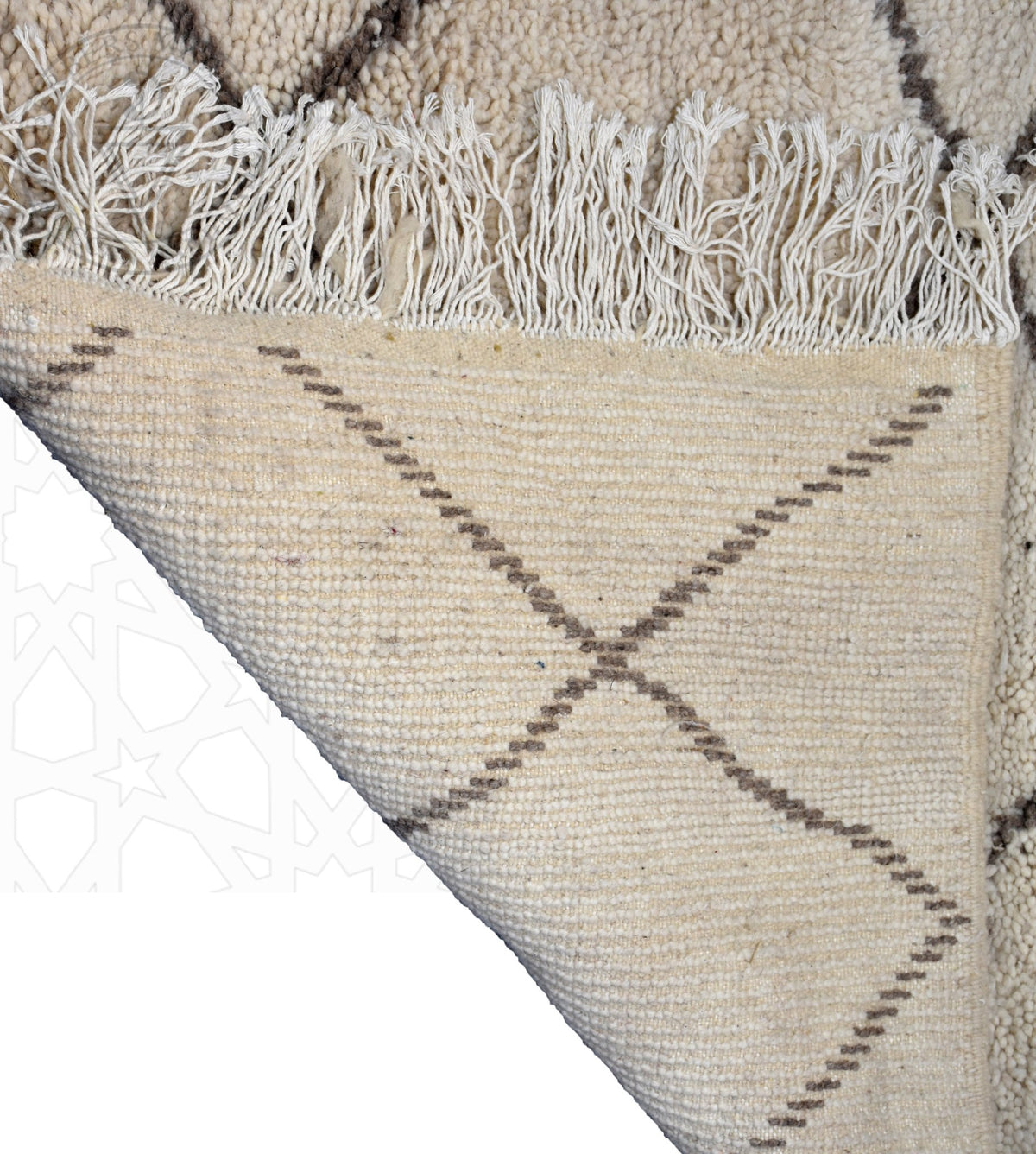 Beni ourain shag Moroccan rug - 6.6 x 10.34 ft / 200 x 315 cm - Berbers Market