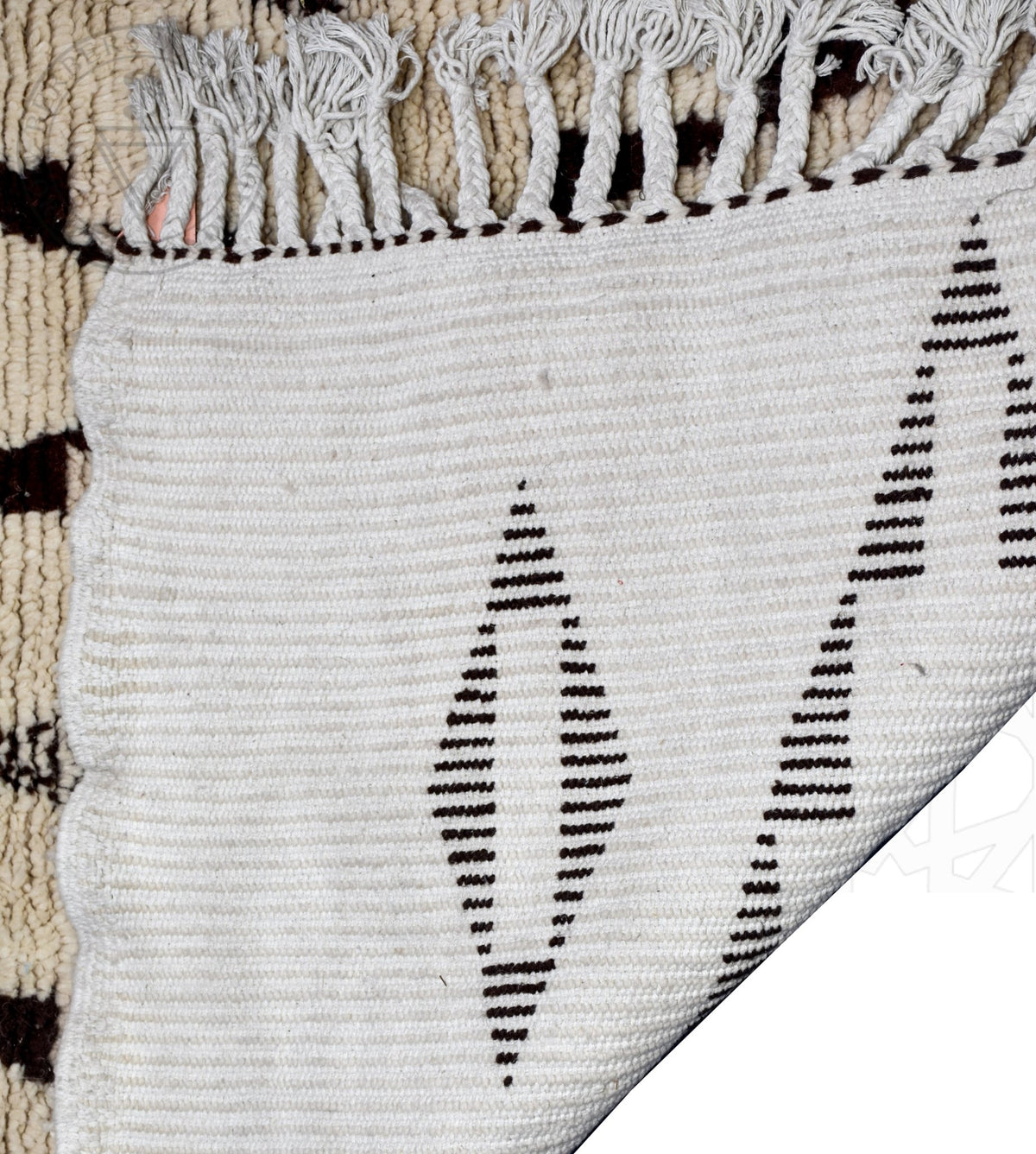 Beni ourain shag Moroccan rug - 6.6 x 8.55 ft / 200 x 260 cm - Berbers Market