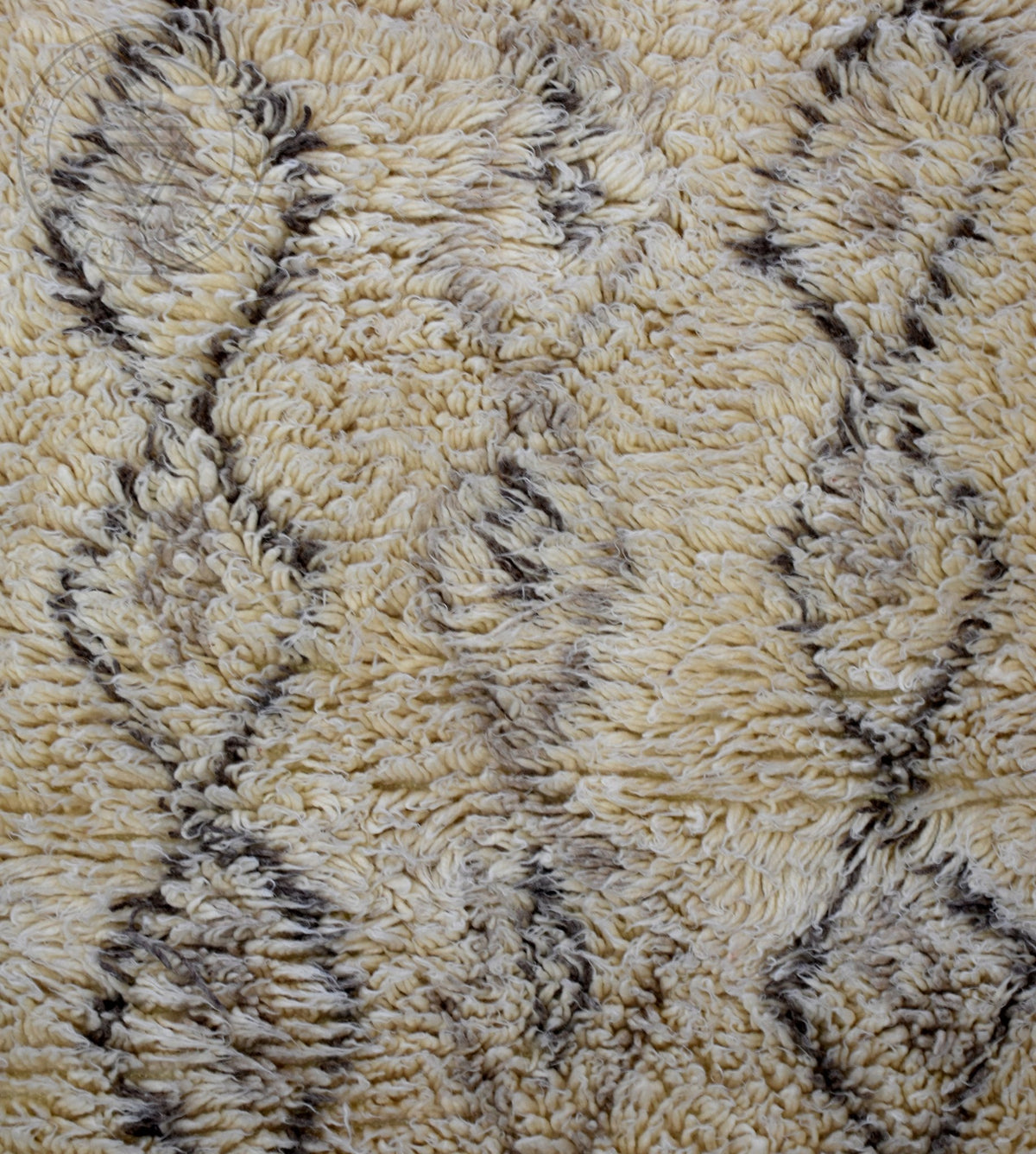 Beni ourain shag Moroccan rug - 6.6 x 9.6 ft / 200 x 290 cm - Berbers Market