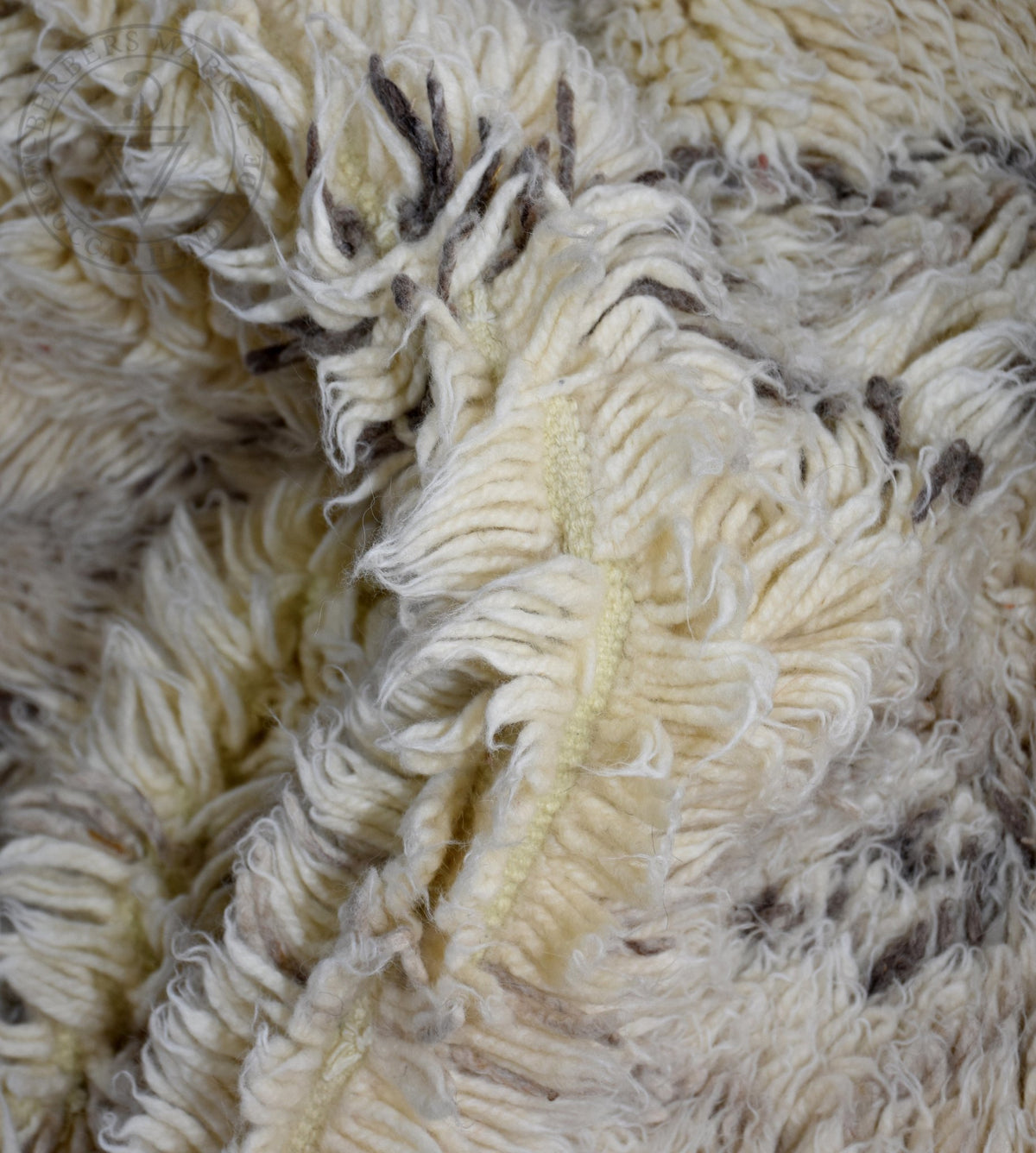 Beni ourain shag Moroccan rug - 6.6 x 9.6 ft / 200 x 290 cm - Berbers Market