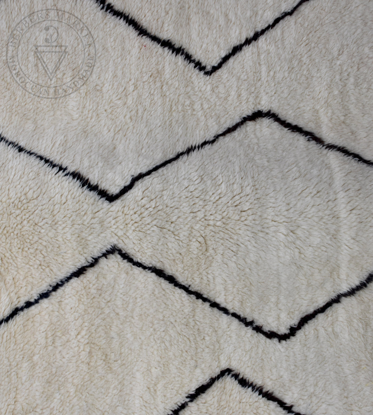 Beni ourain shag Moroccan rug - 6.75 x 9.36 ft / 205 x 285 cm - Berbers Market