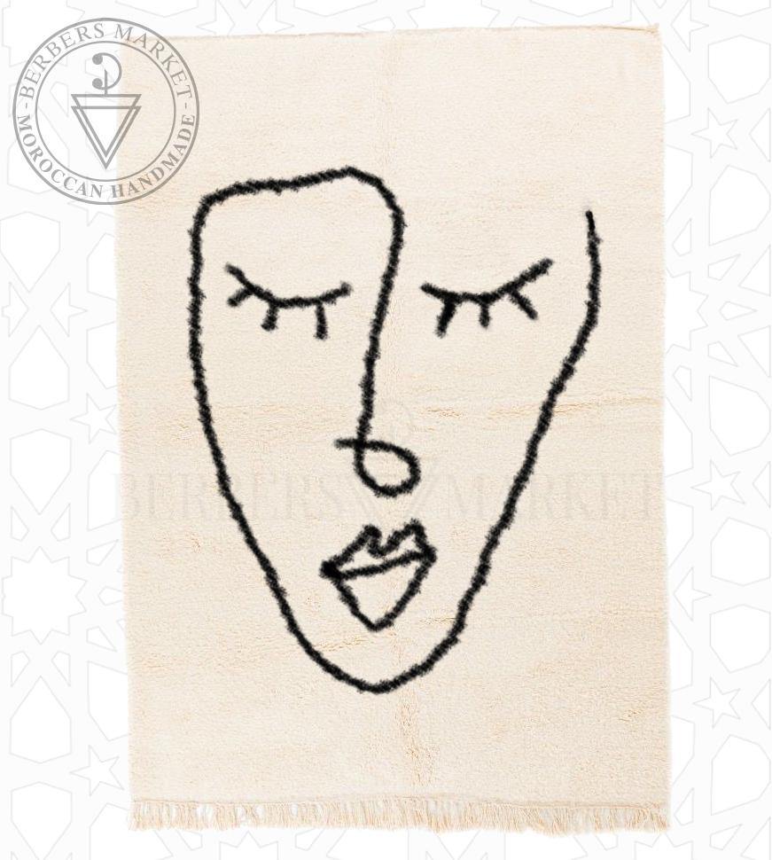 Beni ourain x Line art Moroccan rug (Exclusive) - Berbers Market