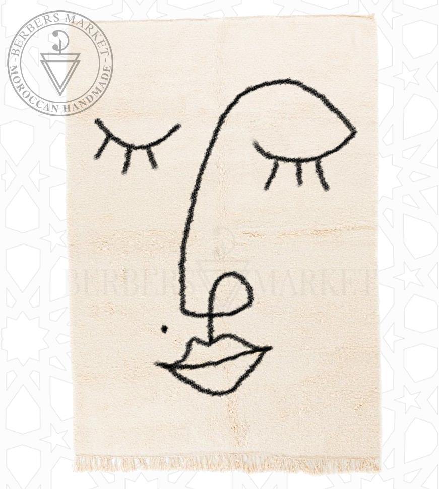 Beni ourain x Line art Moroccan rug (Exclusive) - Berbers Market
