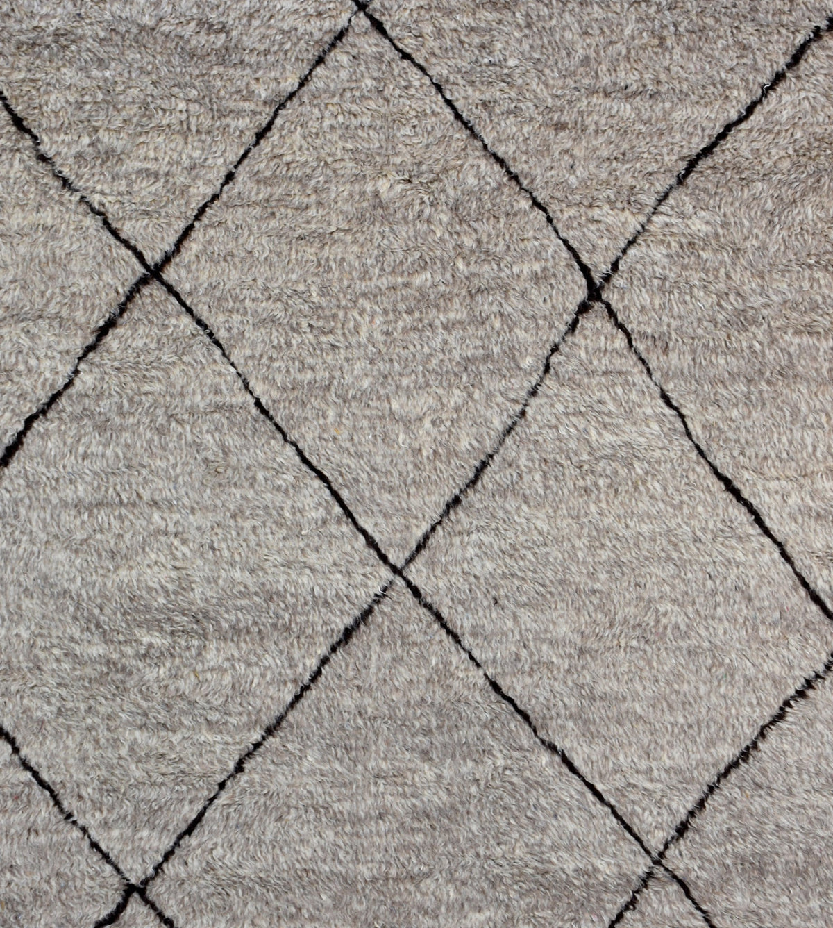 Brown Beni ourain shag Moroccan rug - 7.1 x 10.2 ft / 215 x 310 cm - Berbers Market