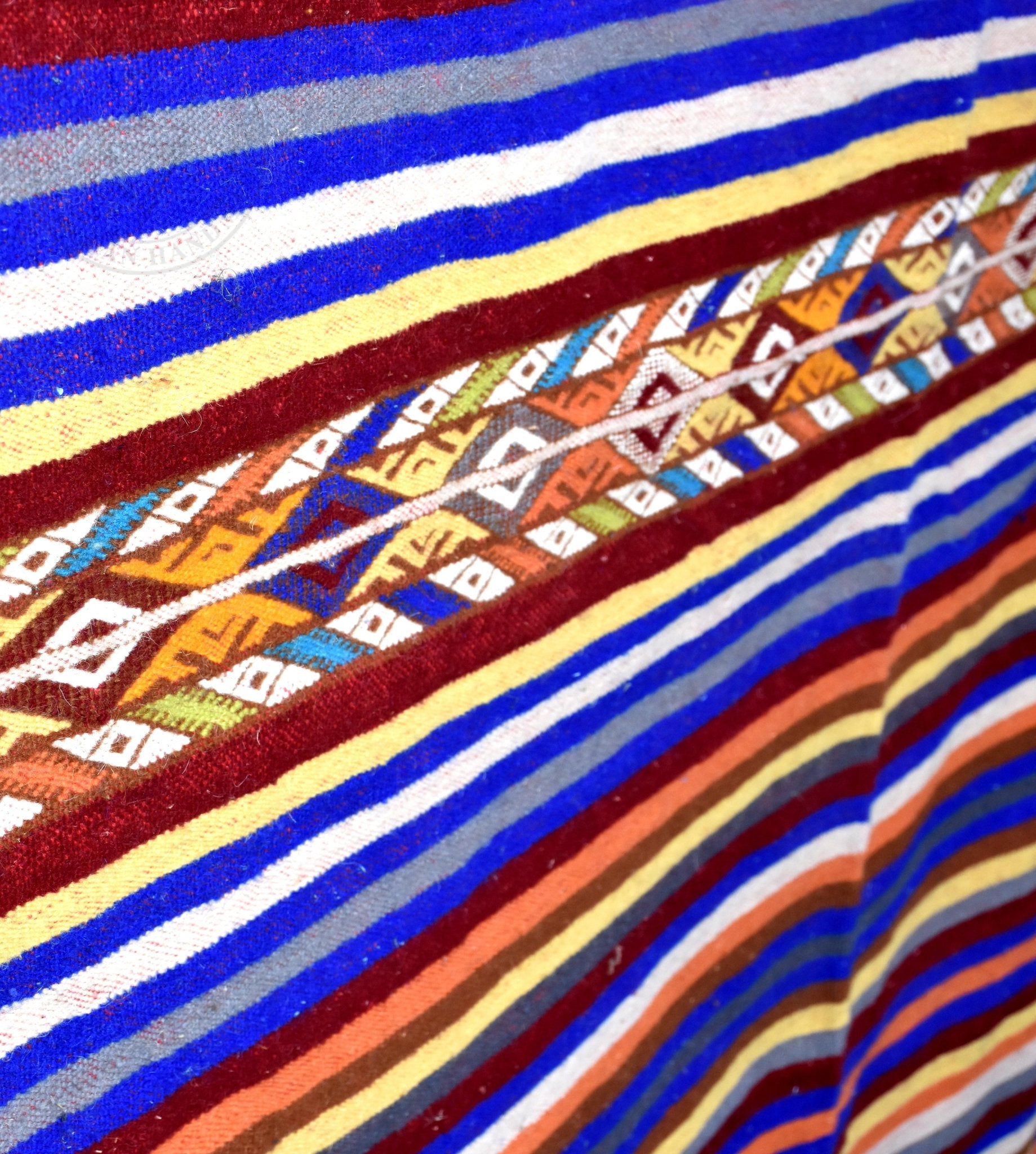 Colorful flatweave kilim hanbal Moroccan rug - 5.91 x 8.21 ft / 180 x 250 cm - Berbers Market
