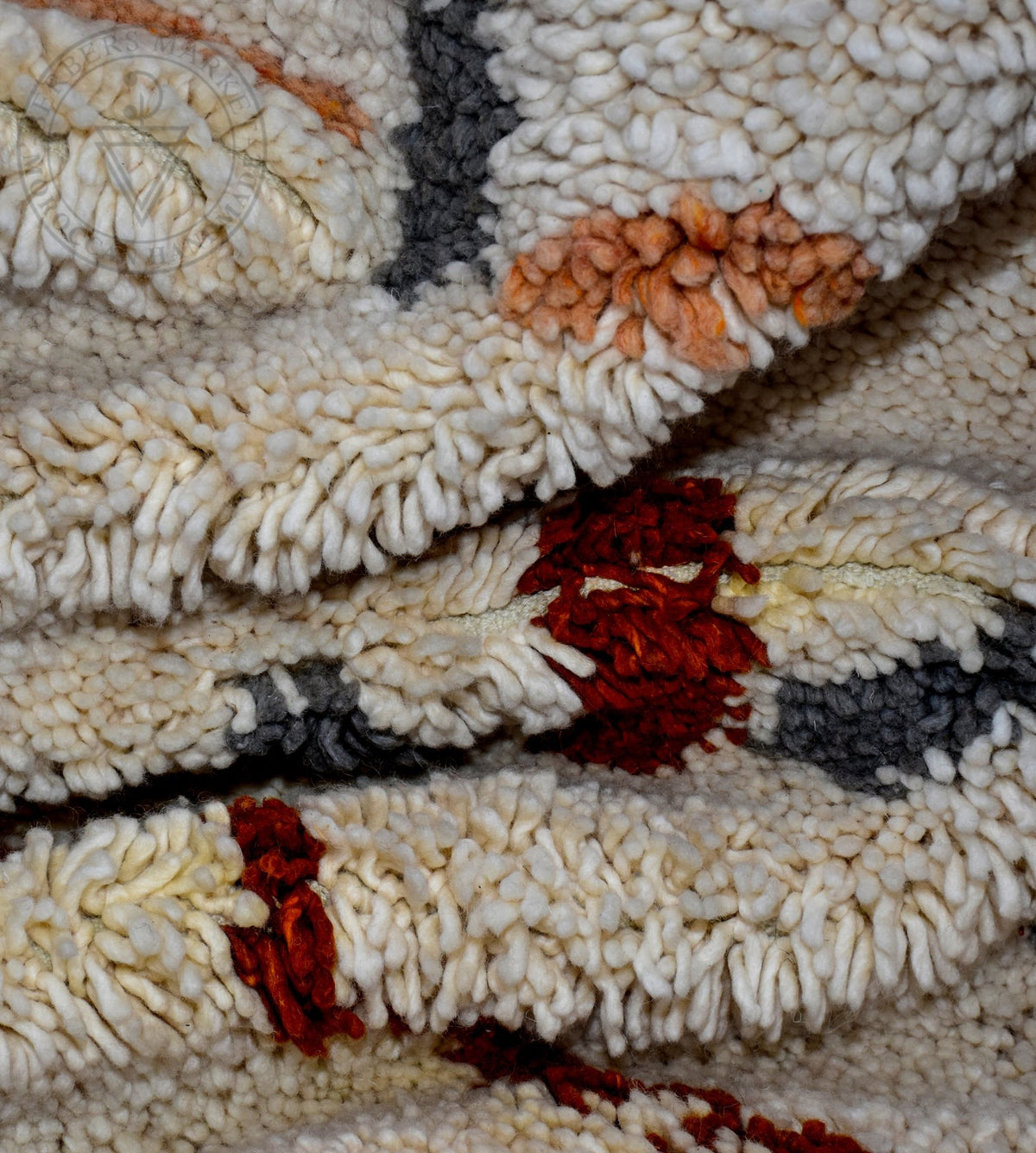 Colorful zigzag Beni ourain Moroccan rug - 5.2 x 7.9 ft / 160 x 240 cm - Berbers Market