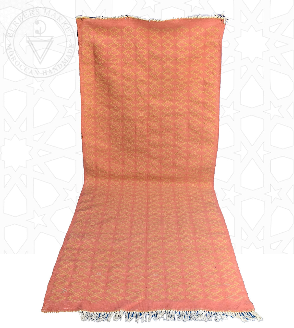 Flatweave kilim hanbal Moroccan rug - 3.61 x 7.71 ft / 110 x 235 cm - Berbers Market