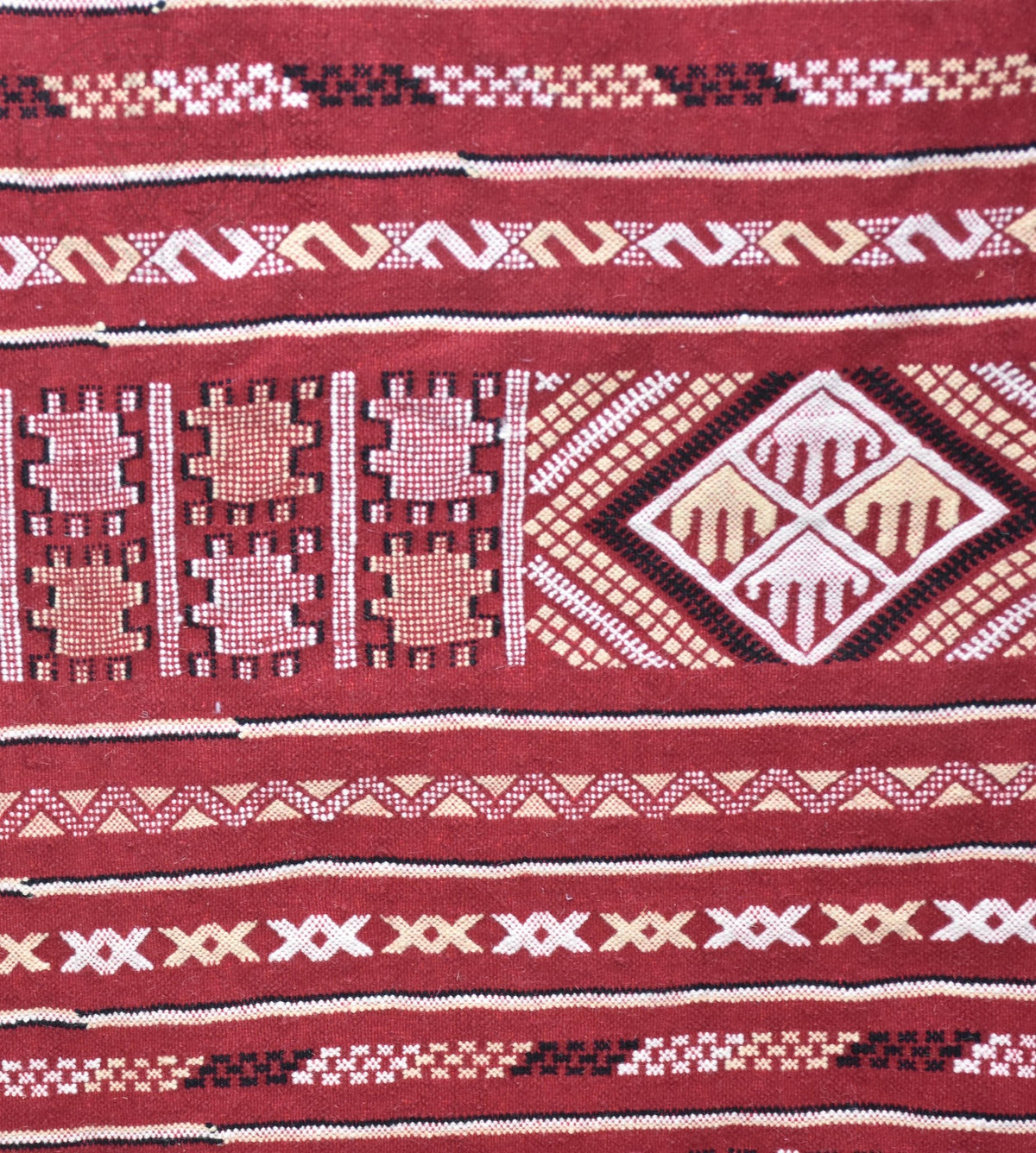 Flatweave kilim hanbal Moroccan rug - 3.8 x 5.91 ft / 115 x 180 cm - Berbers Market