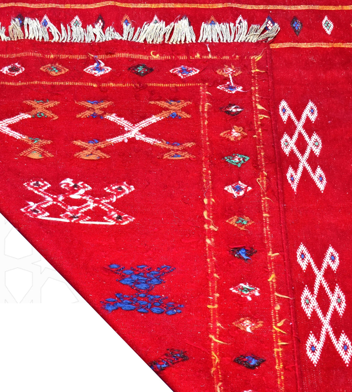 Flatweave kilim hanbal Moroccan rug - 3.94 x 5.75 ft / 120 x 175 cm - Berbers Market