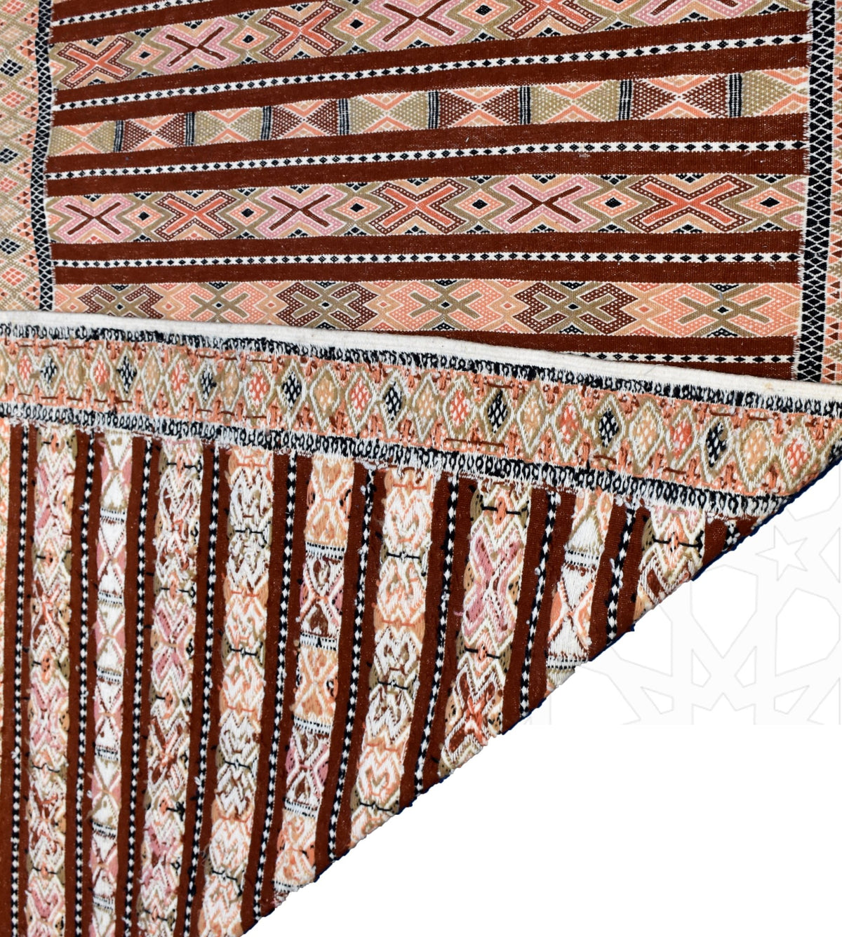 Flatweave kilim hanbal Moroccan rug - 3.94 x 5.75 ft / 120 x 175 cm - Berbers Market