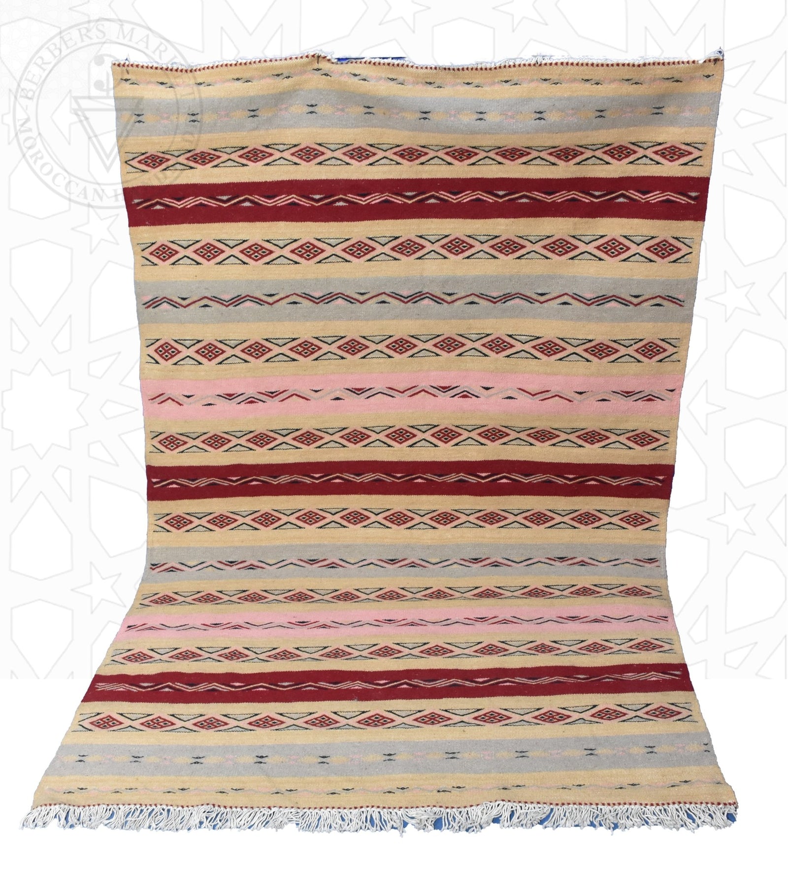 Flatweave kilim hanbal Moroccan rug - 3.94 x 5.91 ft / 120 x 180 cm - Berbers Market