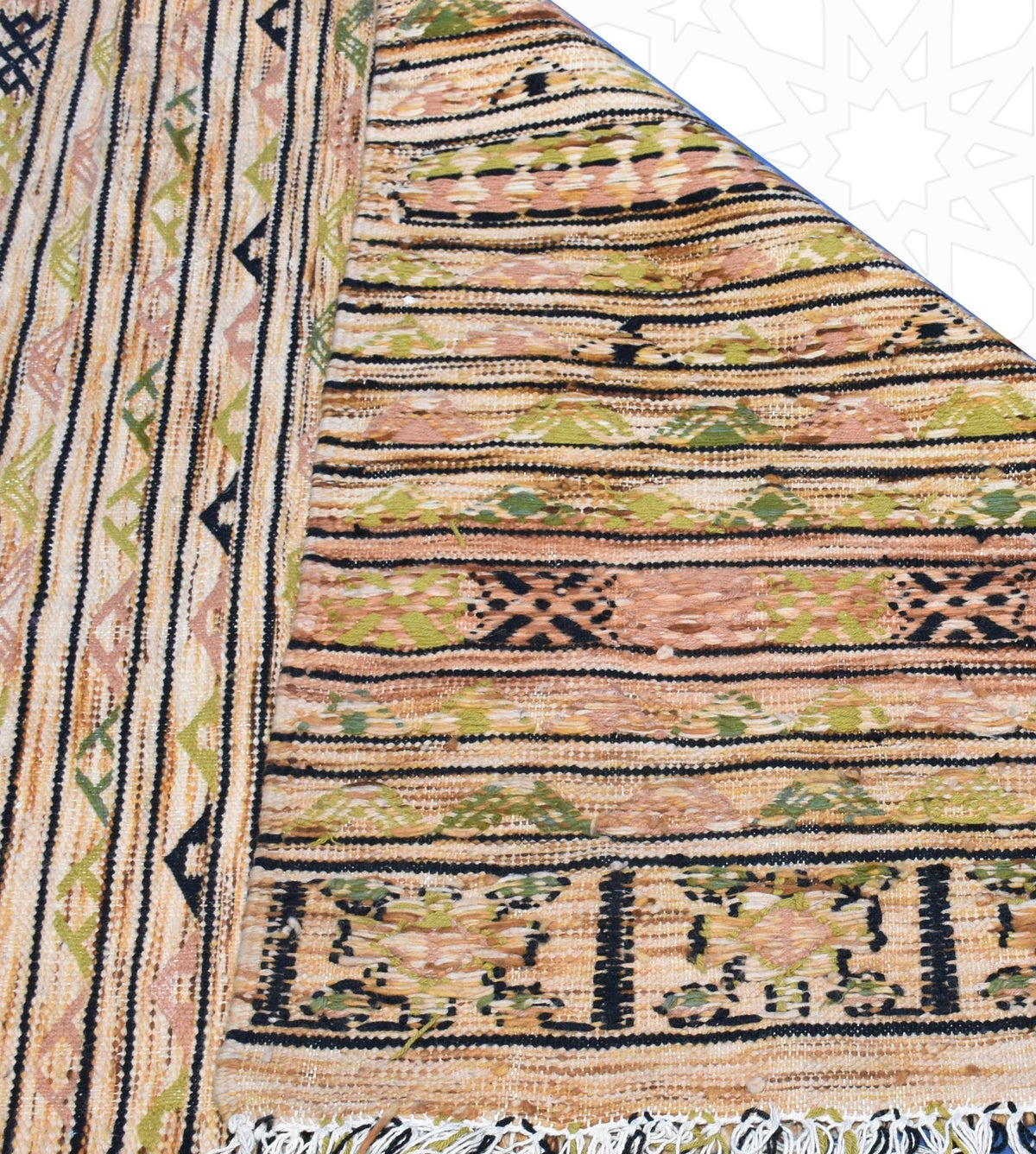 Flatweave kilim hanbal Moroccan rug - 3.94 x 5.91 ft / 120 x 180 cm - Berbers Market