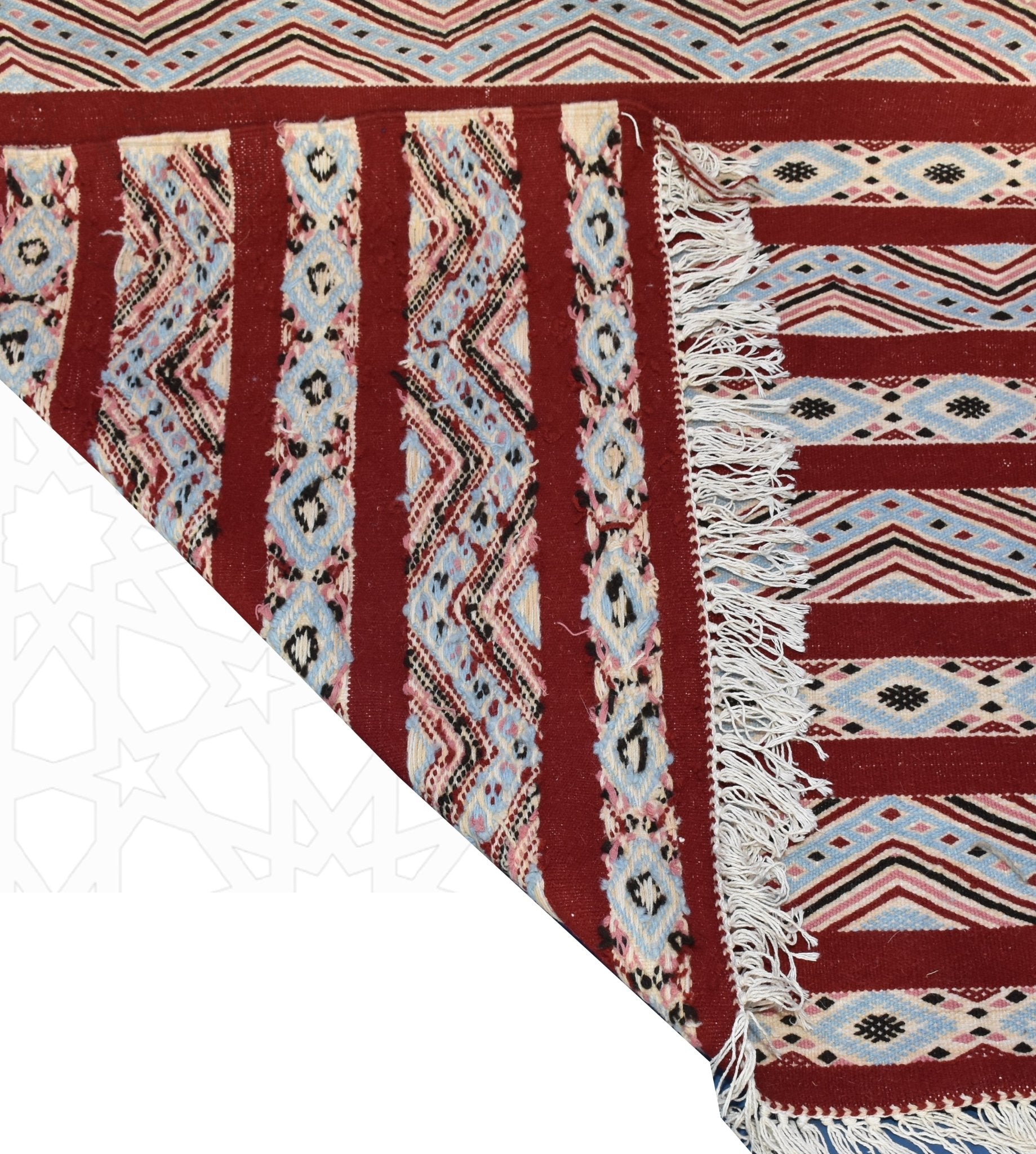 Flatweave kilim hanbal Moroccan rug - 4.43 x 7.06 ft / 135 x 215 cm - Berbers Market