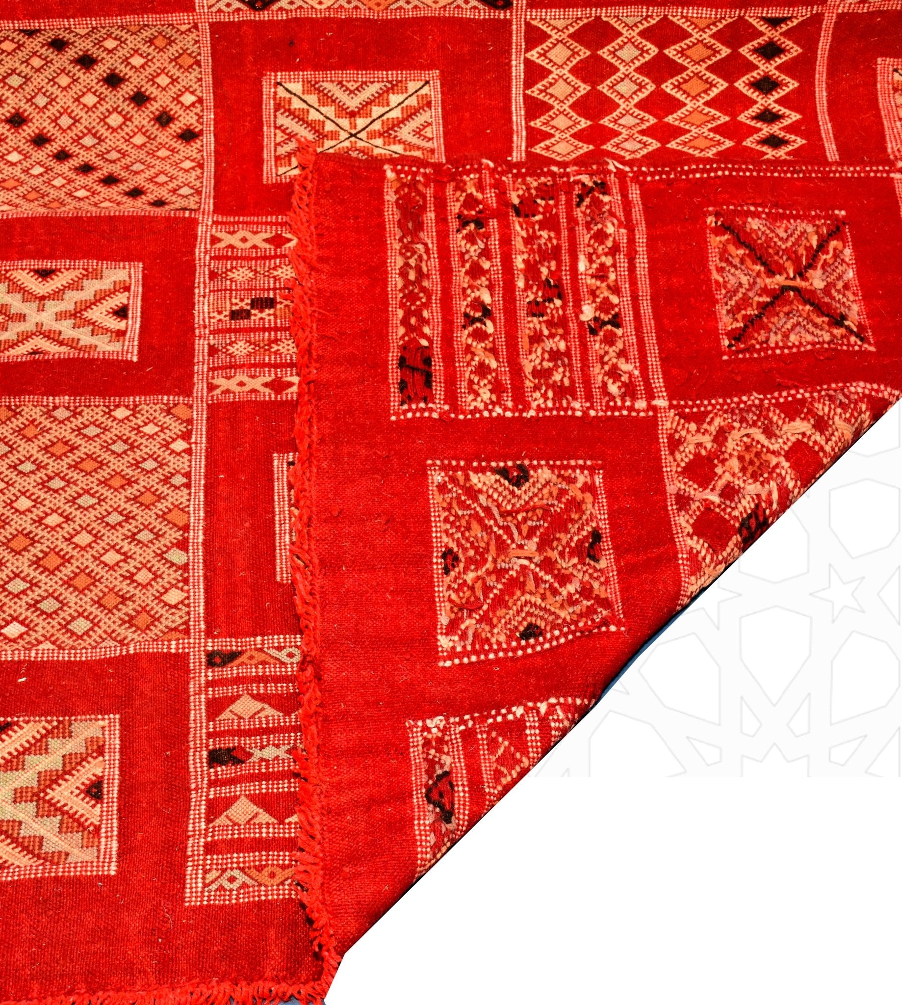 Flatweave kilim hanbal Moroccan rug - 4.6 x 7.55 ft / 140 x 230 cm - Berbers Market