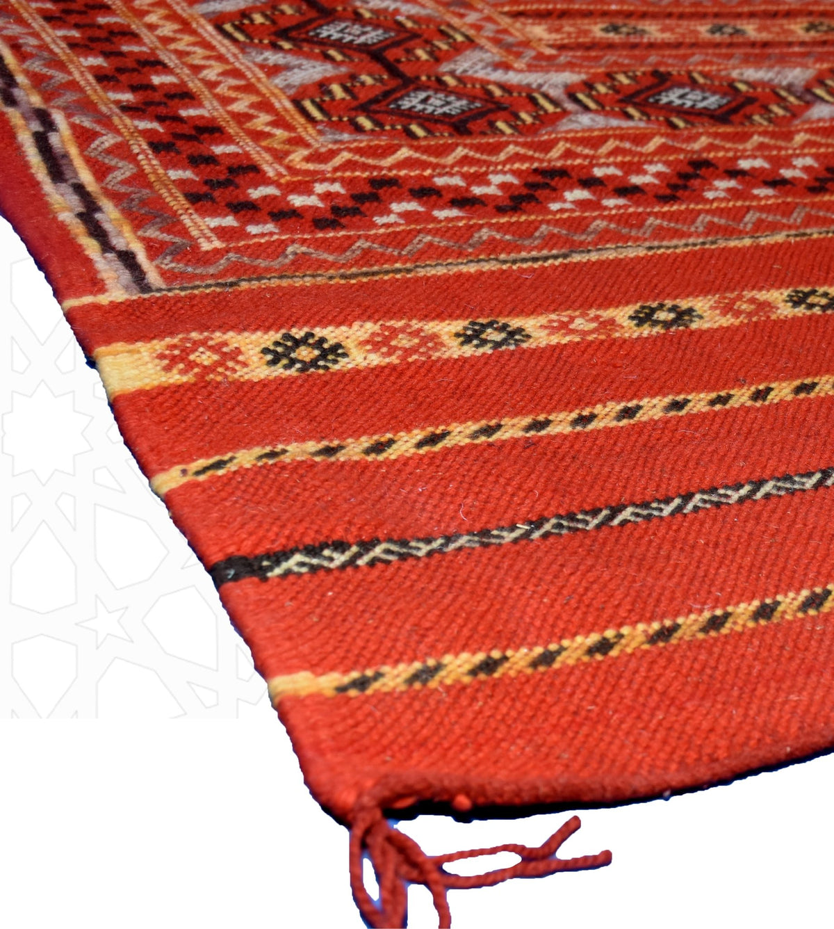 Flatweave kilim hanbal Moroccan rug - 4.6 x 7.55 ft / 140 x 230 cm - Berbers Market