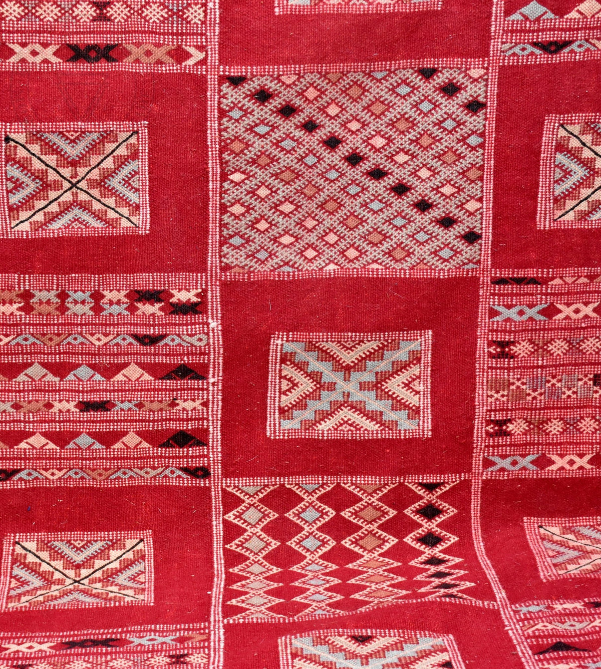 Flatweave kilim hanbal Moroccan rug - 4.6 x 7.55 ft / 140 x 230 cm - Berbers Market