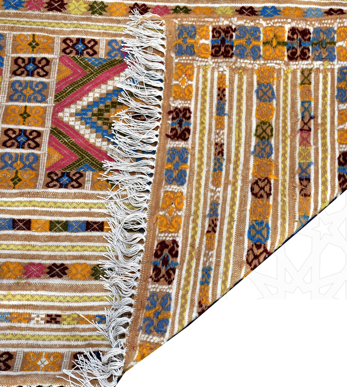 Flatweave kilim hanbal Moroccan rug - 4.93 x 6.9 ft / 150 x 210 cm - Berbers Market