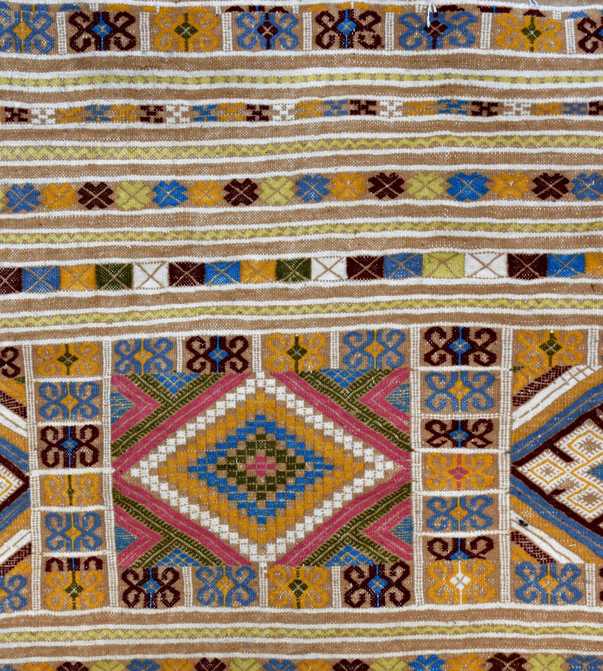 Flatweave kilim hanbal Moroccan rug - 4.93 x 6.9 ft / 150 x 210 cm - Berbers Market